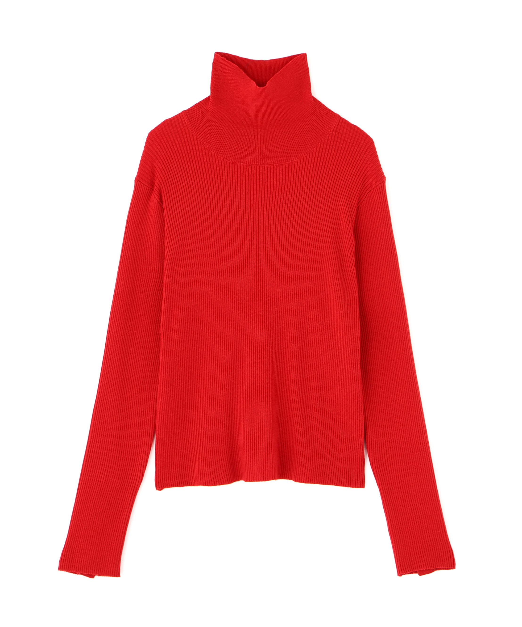  「袖金ボタンリブタートルニット」|ニット・セーター|