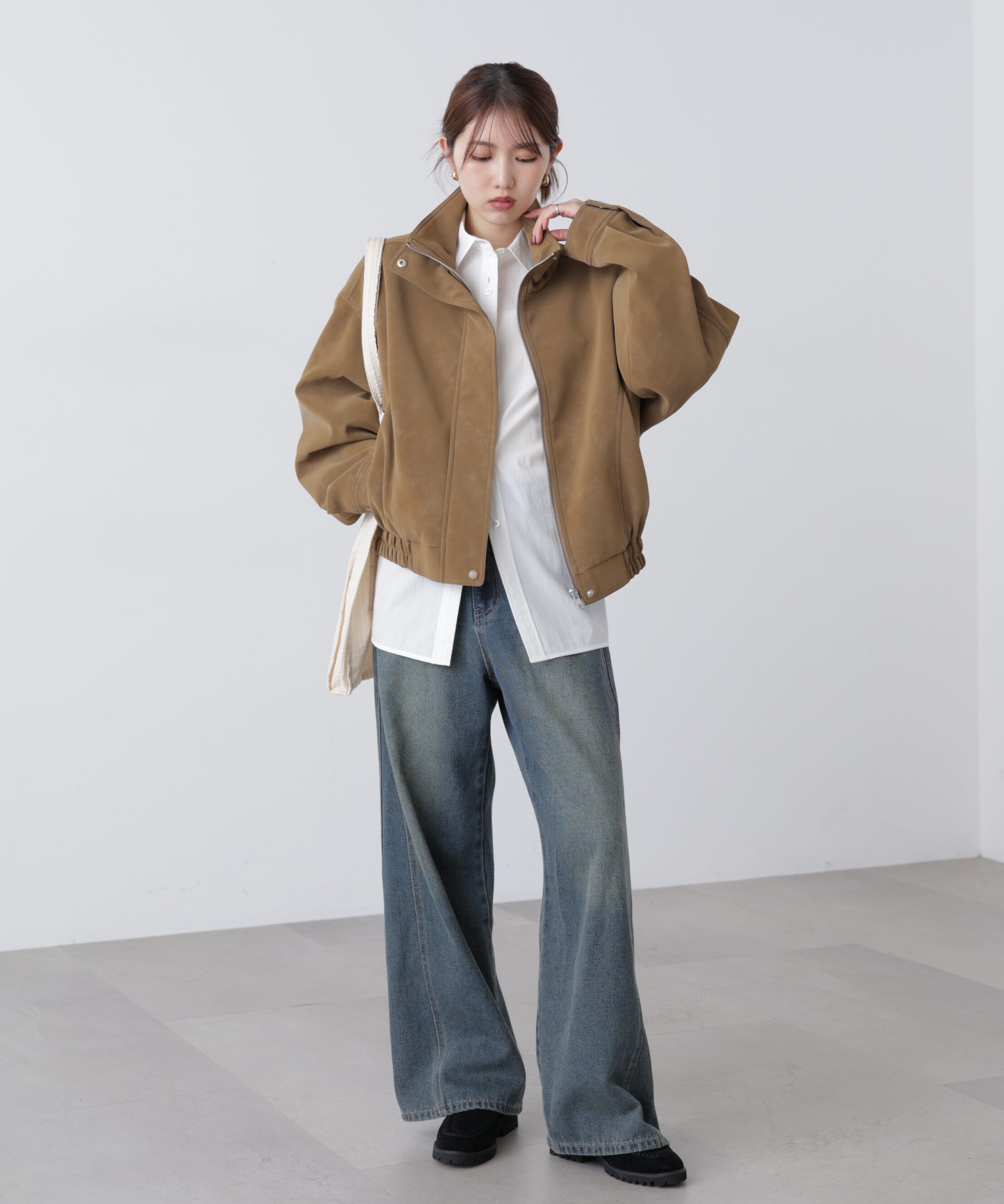  「ウエストシェイプレースアップシャツ」|シャツ・ブラウス|