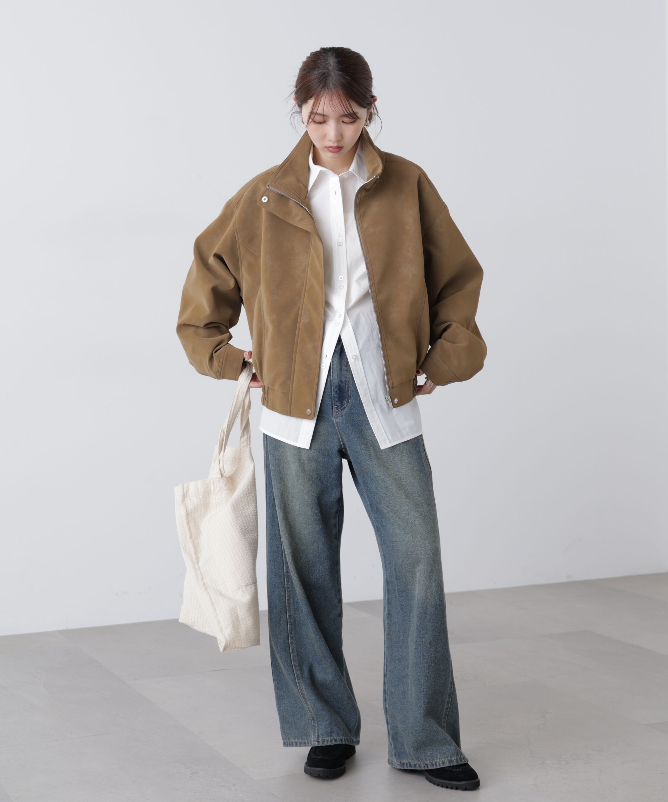  「ウエストシェイプレースアップシャツ」|シャツ・ブラウス|