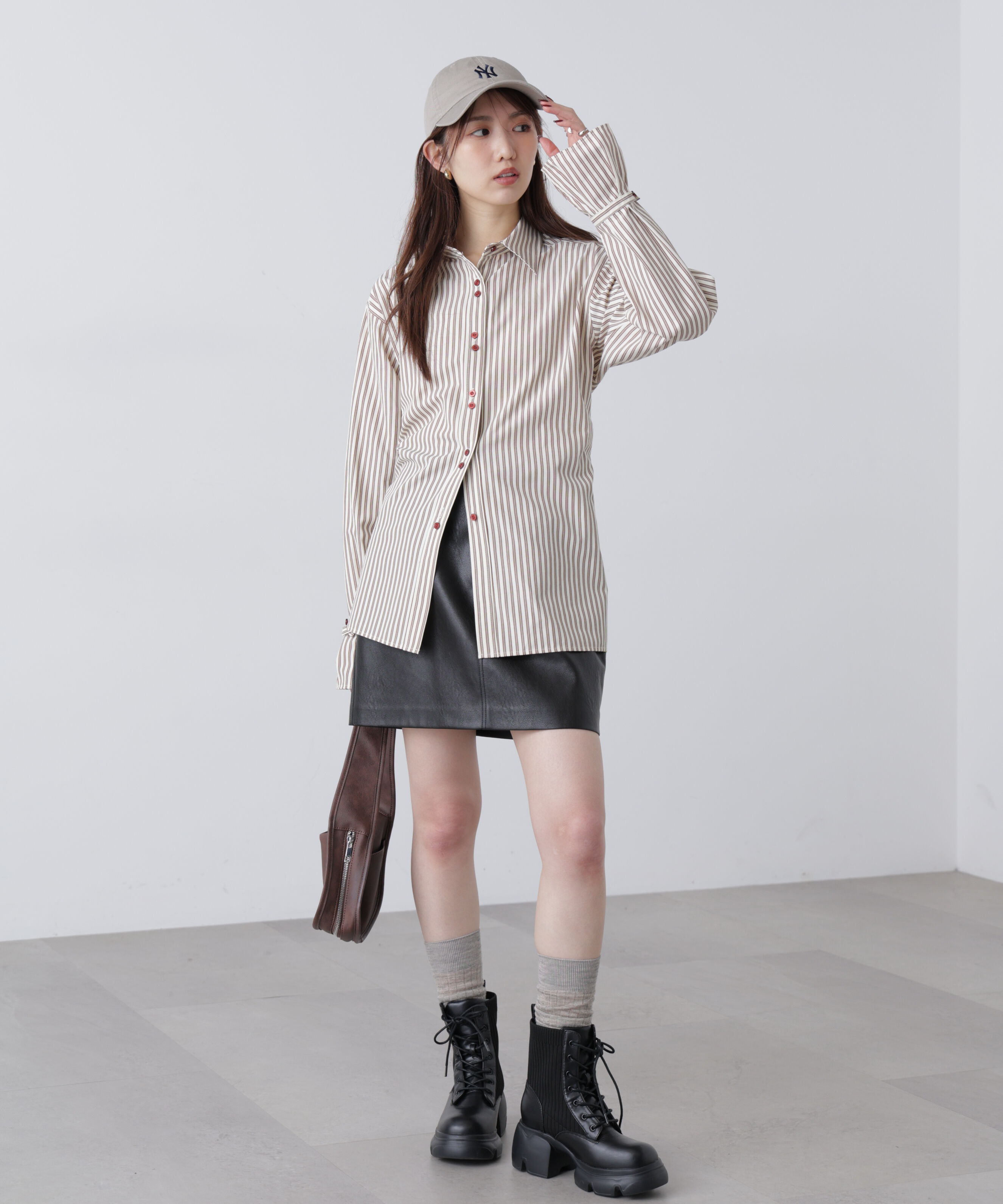  「ウエストシェイプレースアップシャツ」|シャツ・ブラウス|