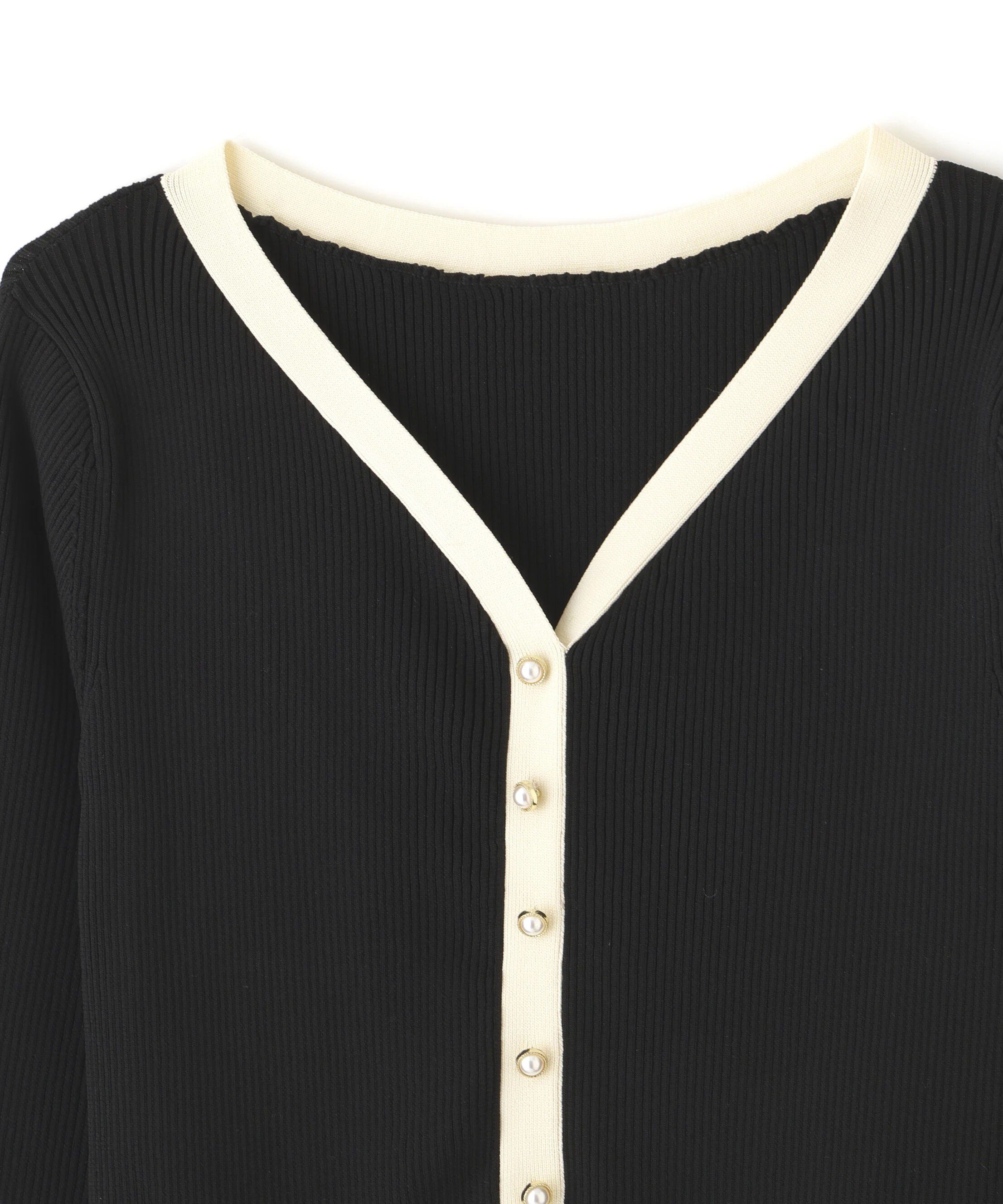  「モール刺繍ドッキングニットワンピース」|ワンピース|