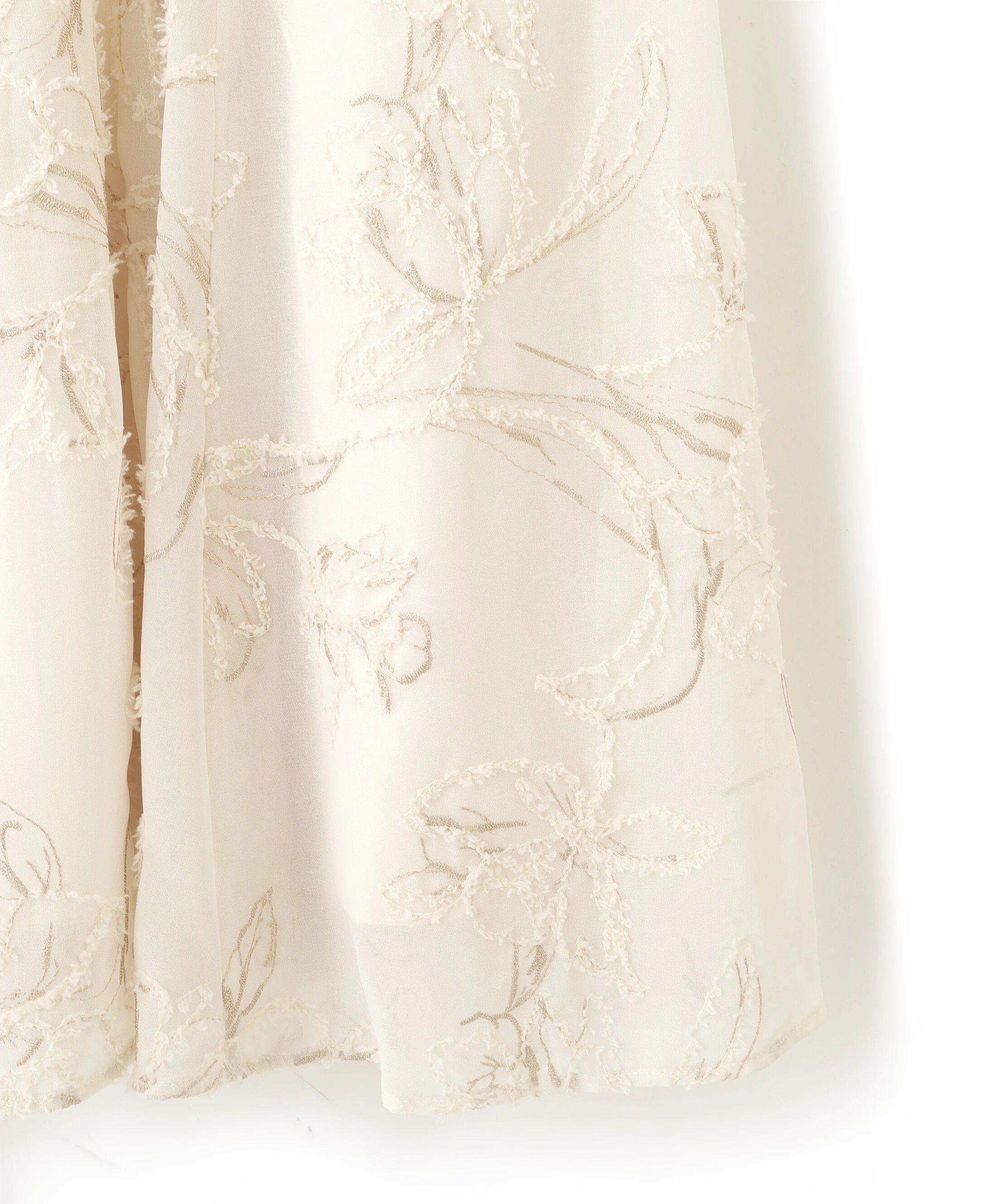  「モール刺繍ドッキングニットワンピース」|ワンピース|