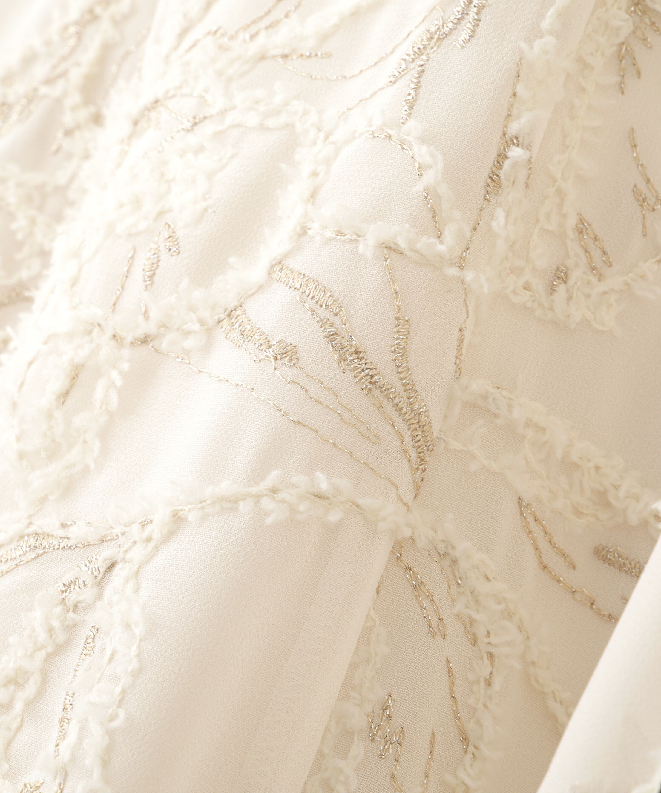  「モール刺繍ドッキングニットワンピース」|ワンピース|