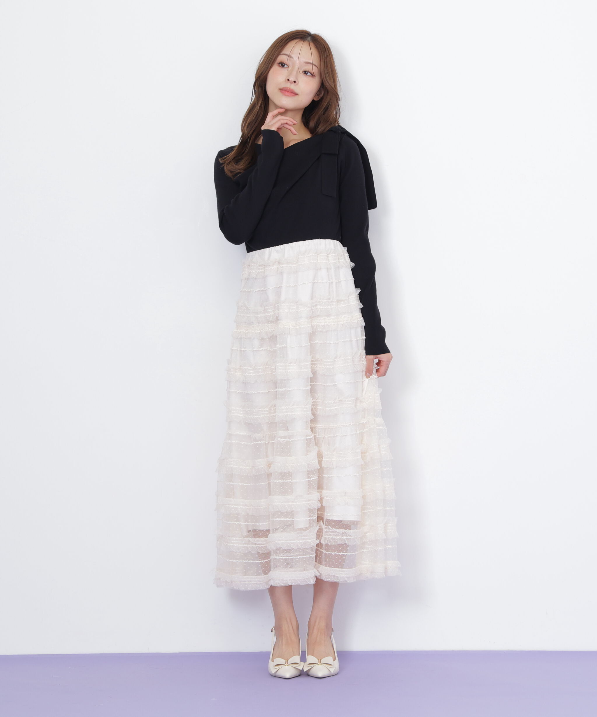  「フリルチュールドッキングワンピース」|ワンピース|