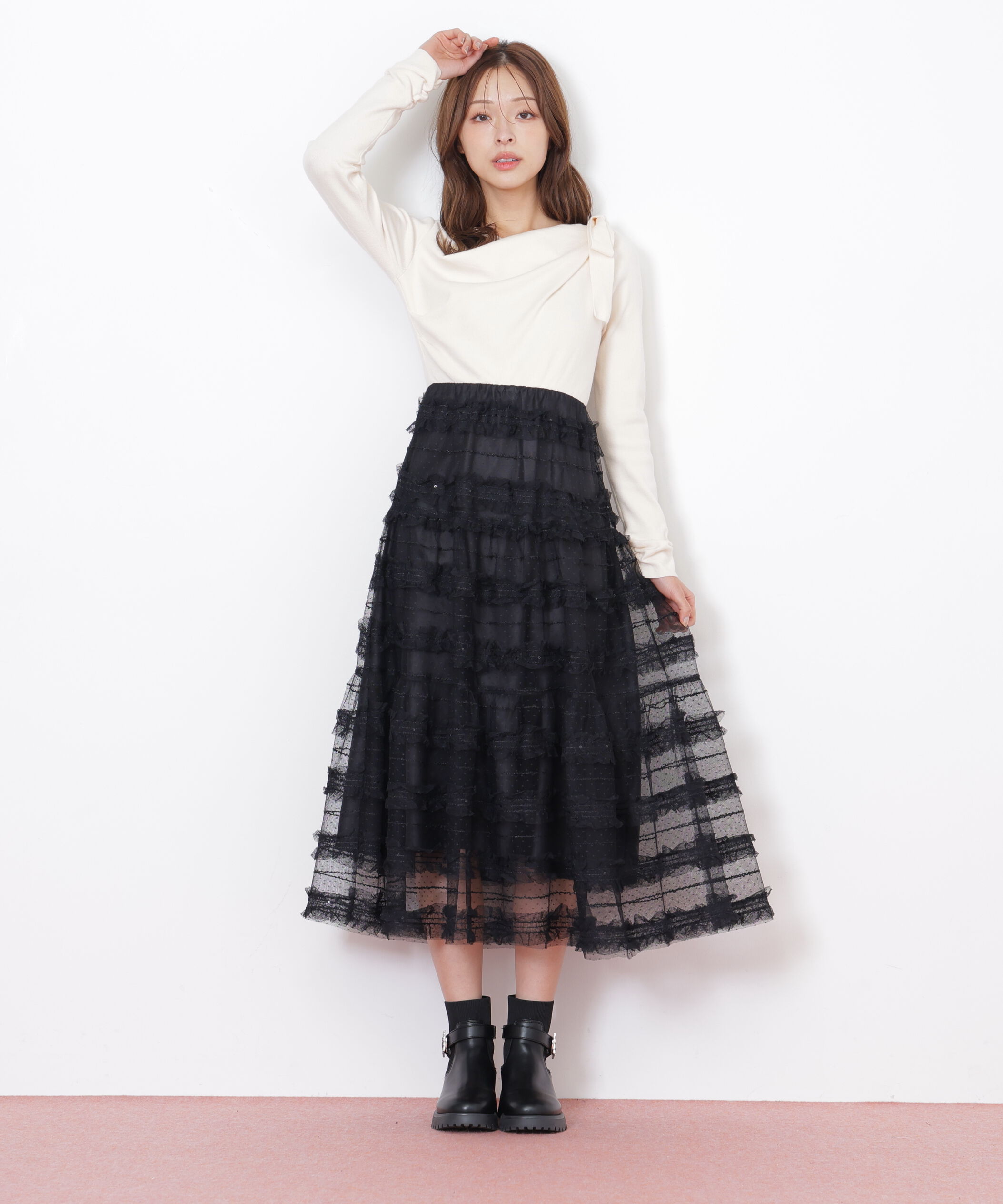  「フリルチュールドッキングワンピース」|ワンピース|