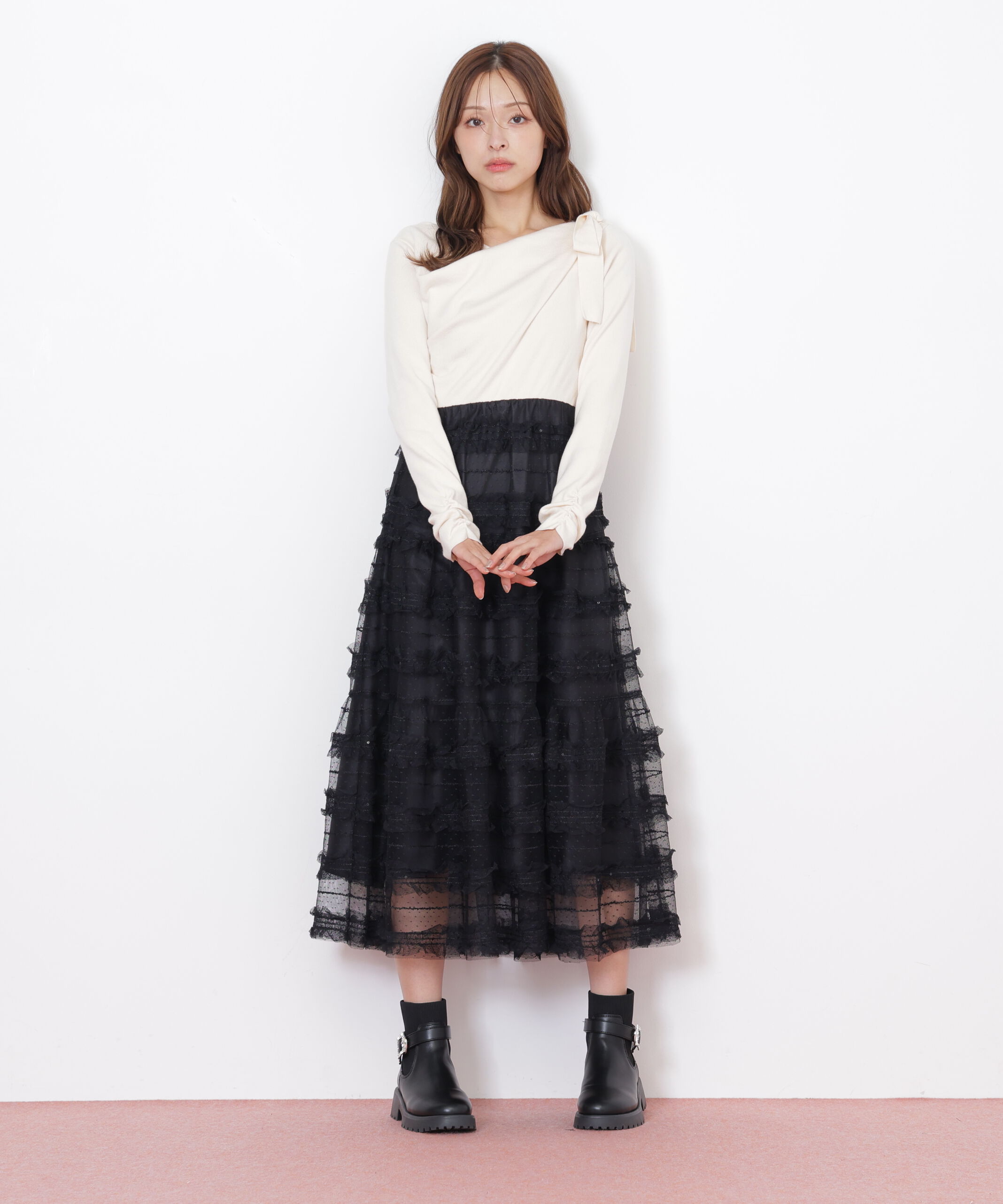  「フリルチュールドッキングワンピース」|ワンピース|