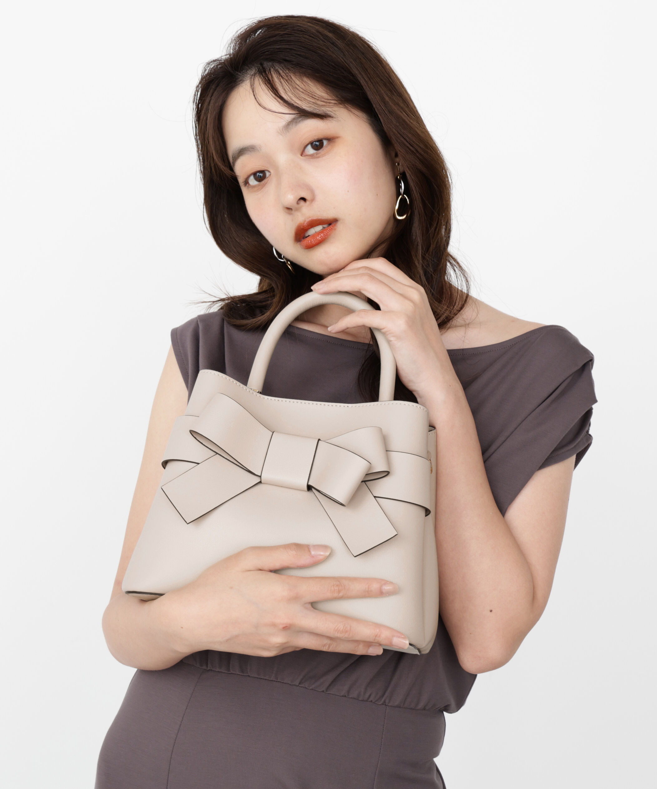 PROPORTION BODY DRESSING「フロントリボンバッグ」|その他|エクリュ1