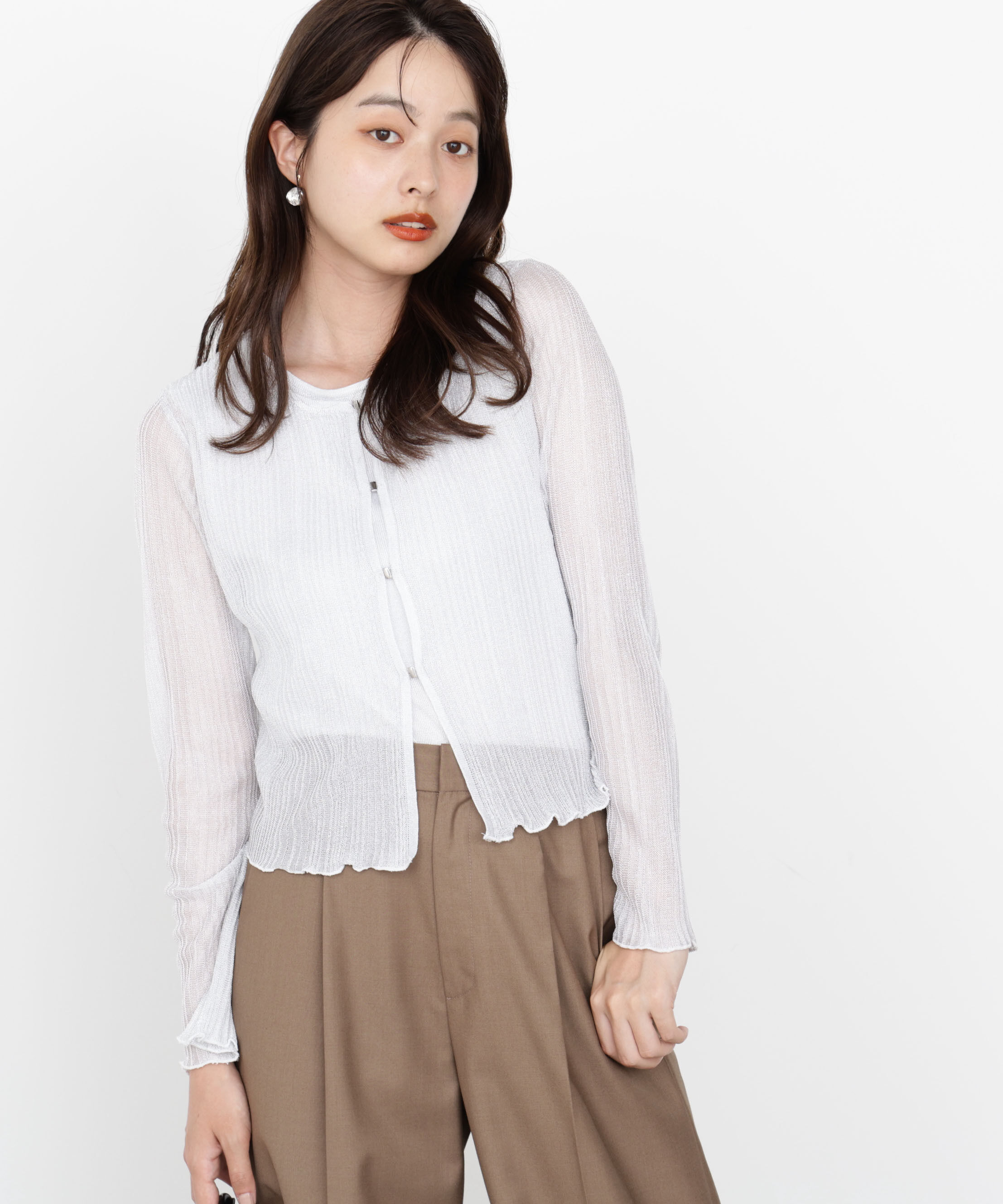 PROPORTION BODY DRESSING「シアーリブニットアンサンブル」|ニット・セーター|