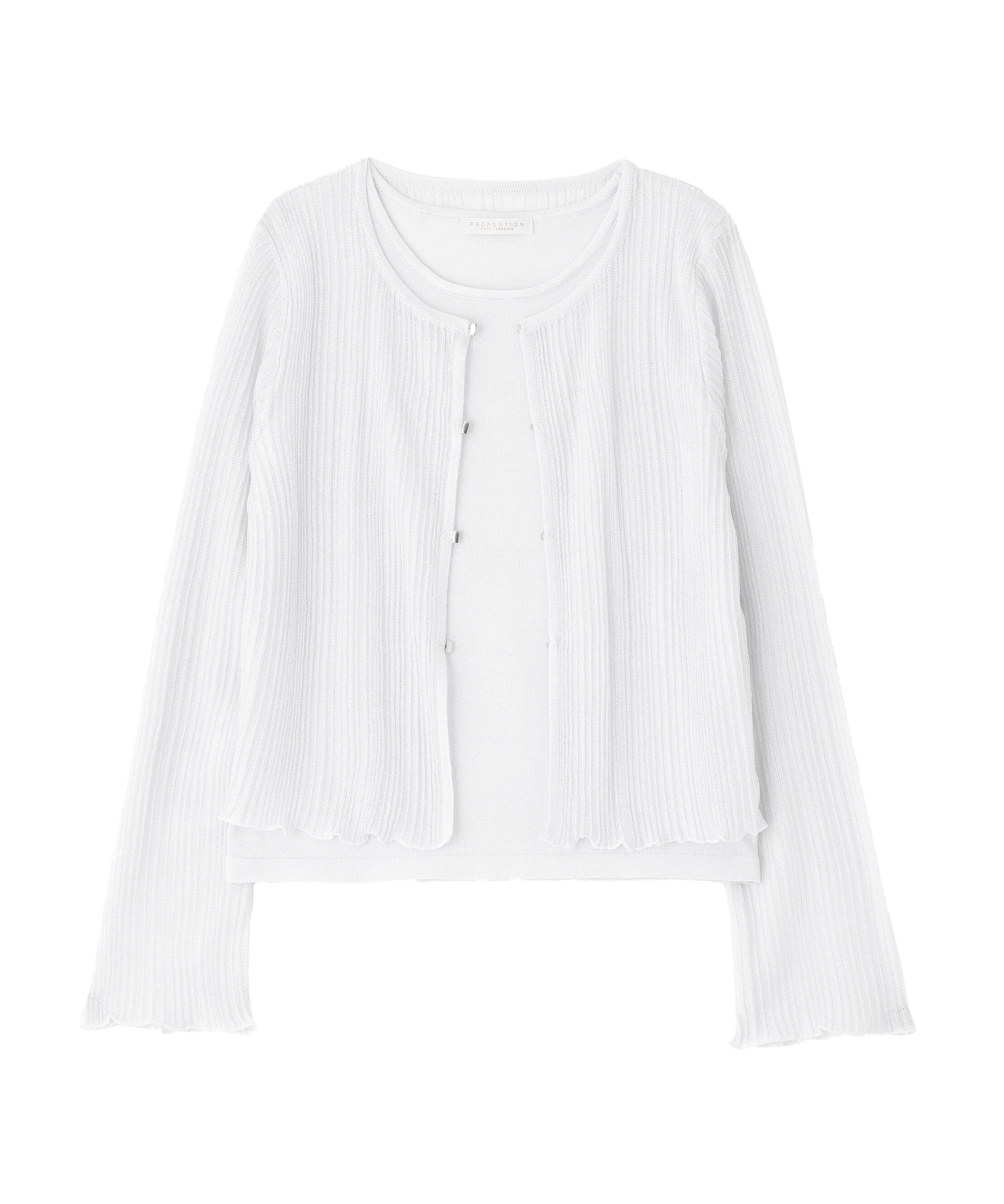 PROPORTION BODY DRESSING「シアーリブニットアンサンブル」|ニット・セーター|