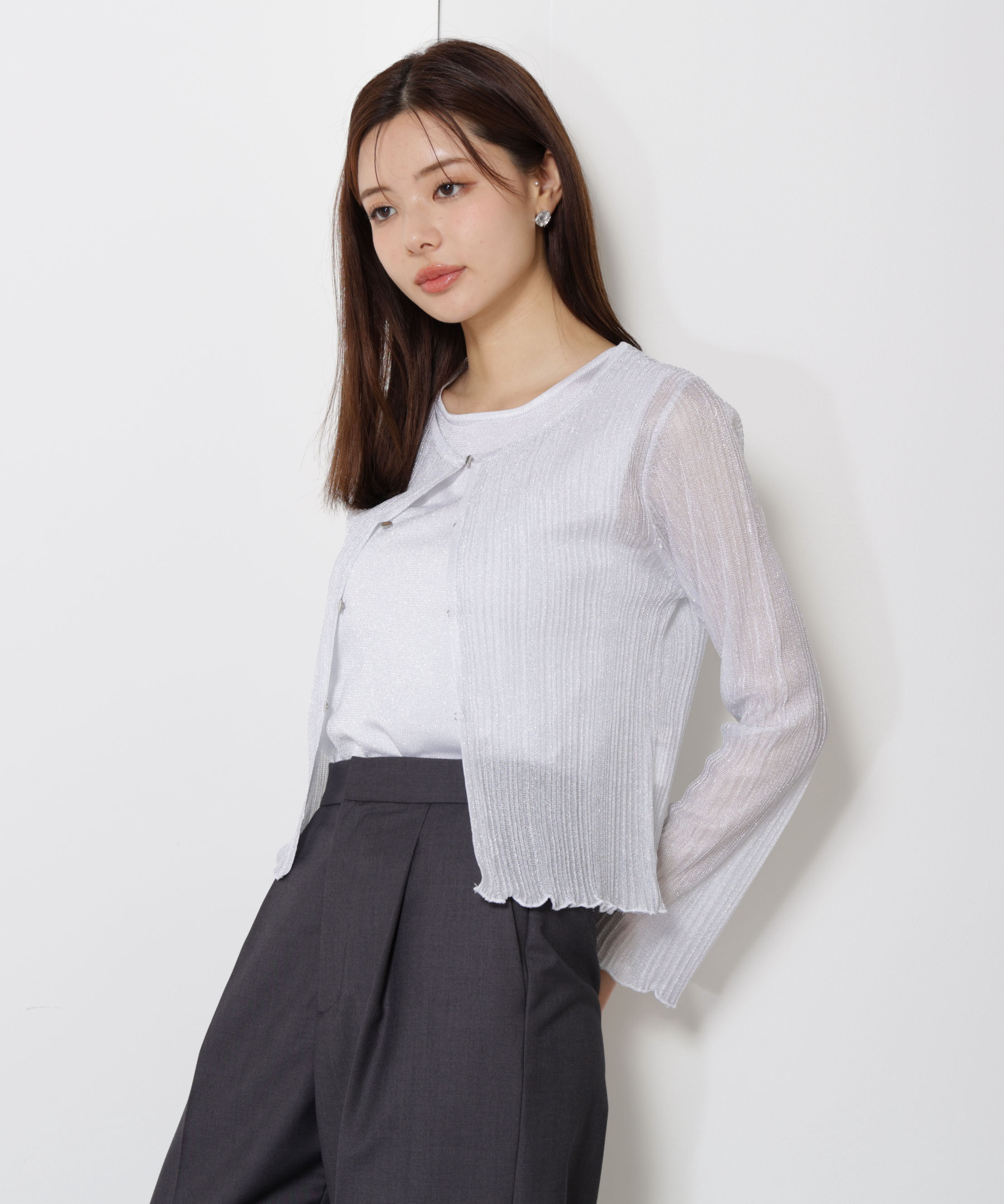 PROPORTION BODY DRESSING「シアーリブニットアンサンブル」|ニット・セーター|