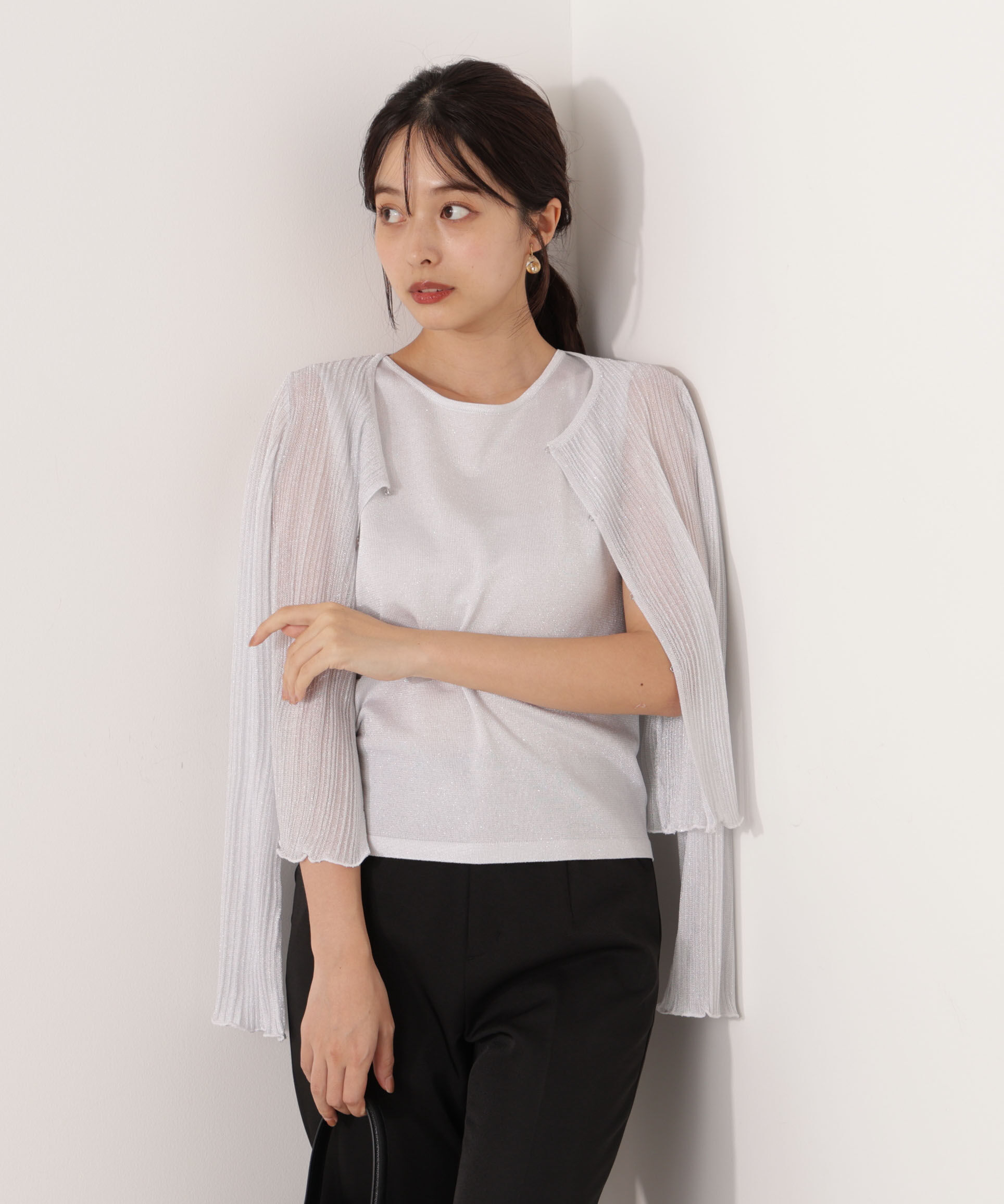 PROPORTION BODY DRESSING「シアーリブニットアンサンブル」|ニット・セーター|