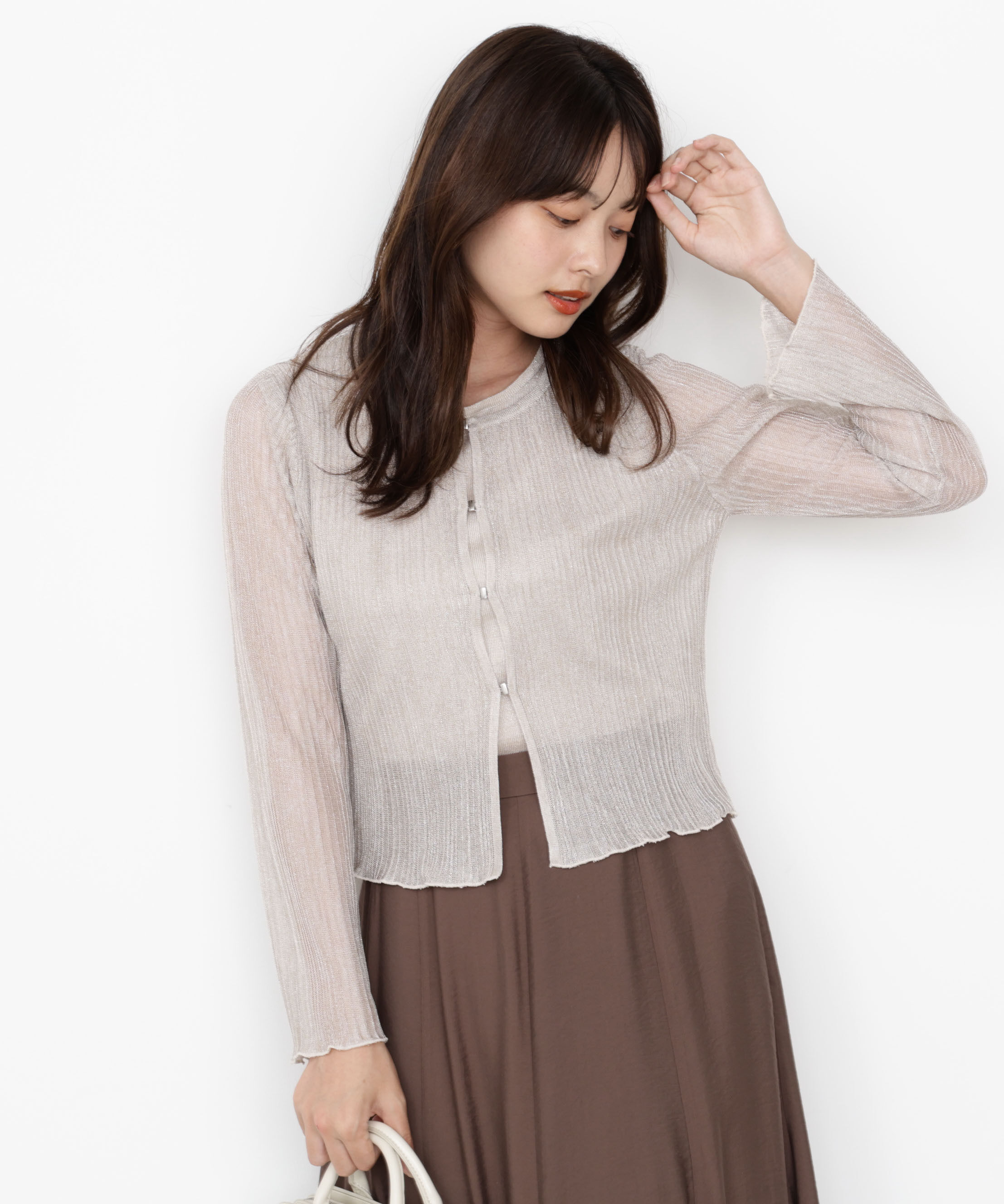 PROPORTION BODY DRESSING「シアーリブニットアンサンブル」|ニット・セーター|