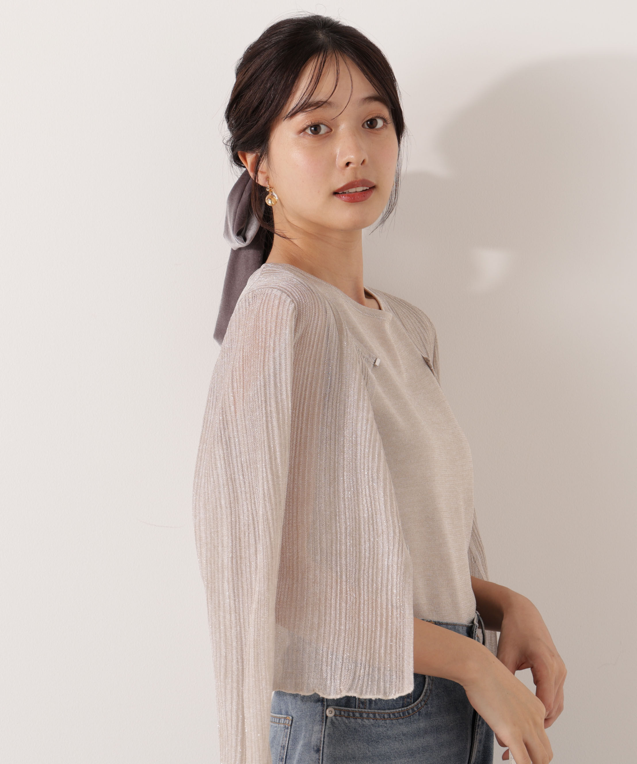 PROPORTION BODY DRESSING「シアーリブニットアンサンブル」|ニット・セーター|