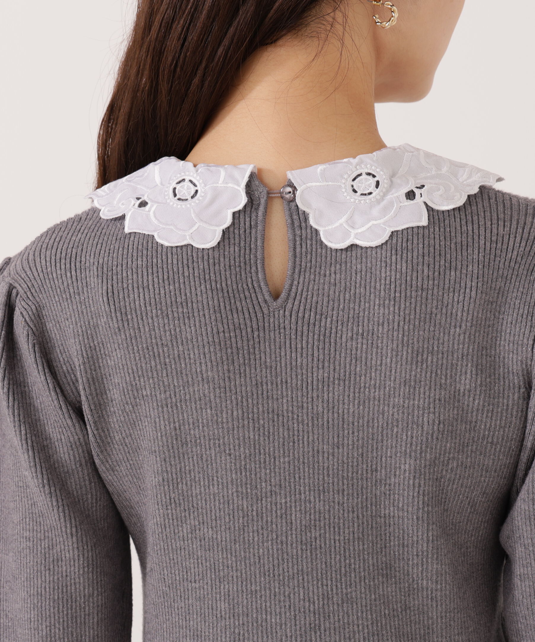 PROPORTION BODY DRESSING「レース襟付きニットワンピース」|ワンピース|