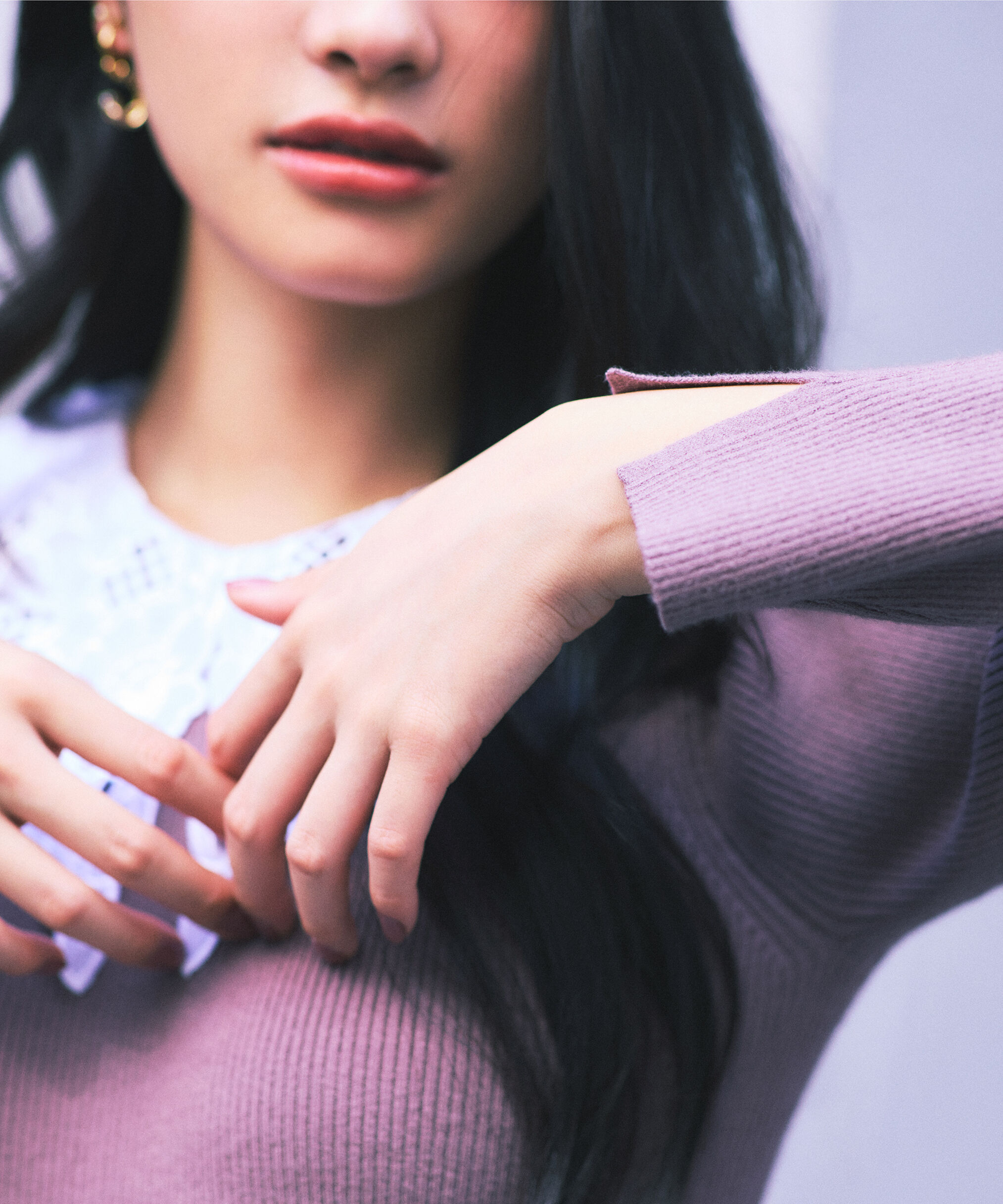 PROPORTION BODY DRESSING「レース襟付きニットワンピース」|ワンピース|