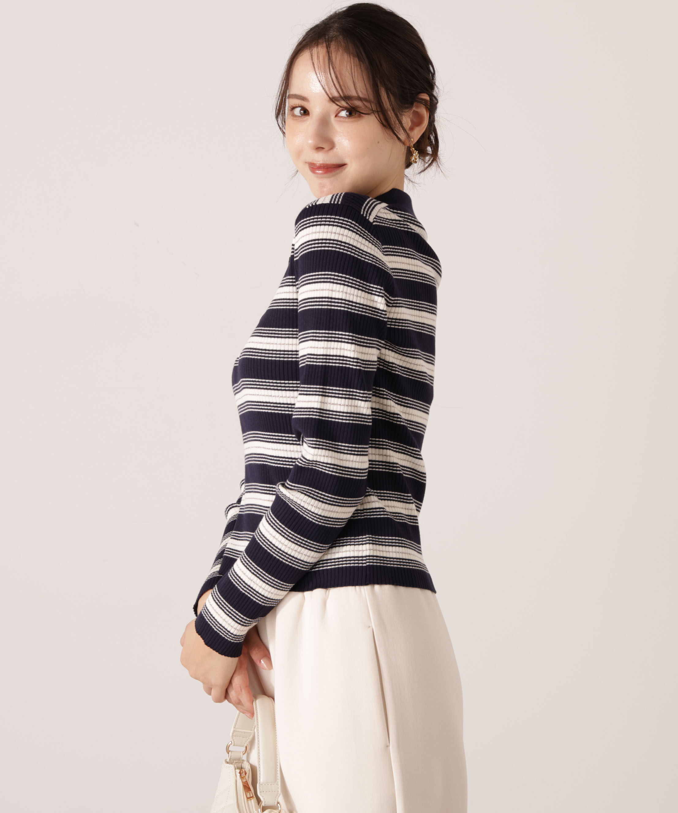 PROPORTION BODY DRESSING「ポロボーダーニット　25AW」|ニット・セーター|