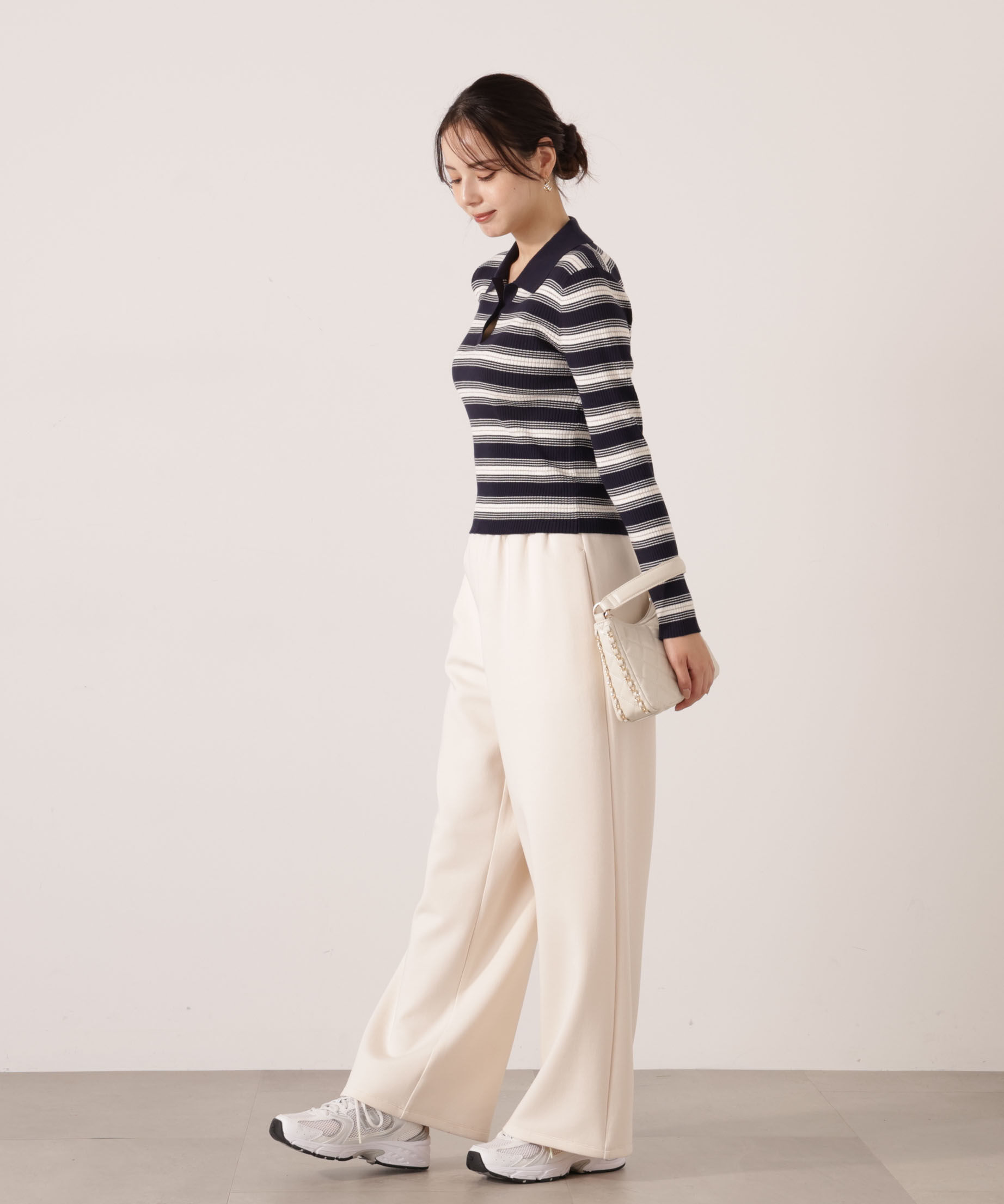 PROPORTION BODY DRESSING「ポロボーダーニット　25AW」|ニット・セーター|