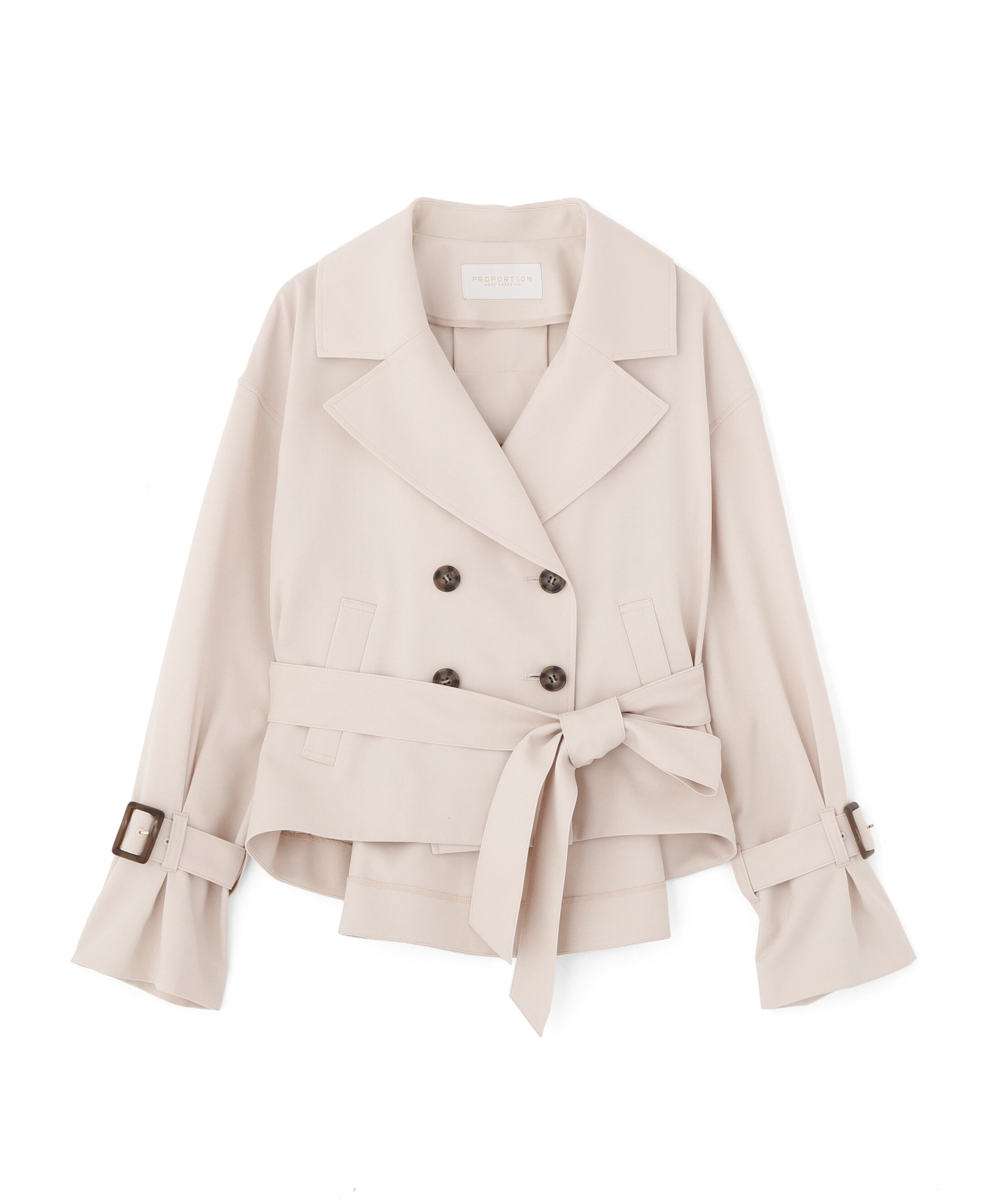PROPORTION BODY DRESSING「＜防シワ/花粉リリース＞ショートトレンチコート」|ブルゾン・スタジャン|
