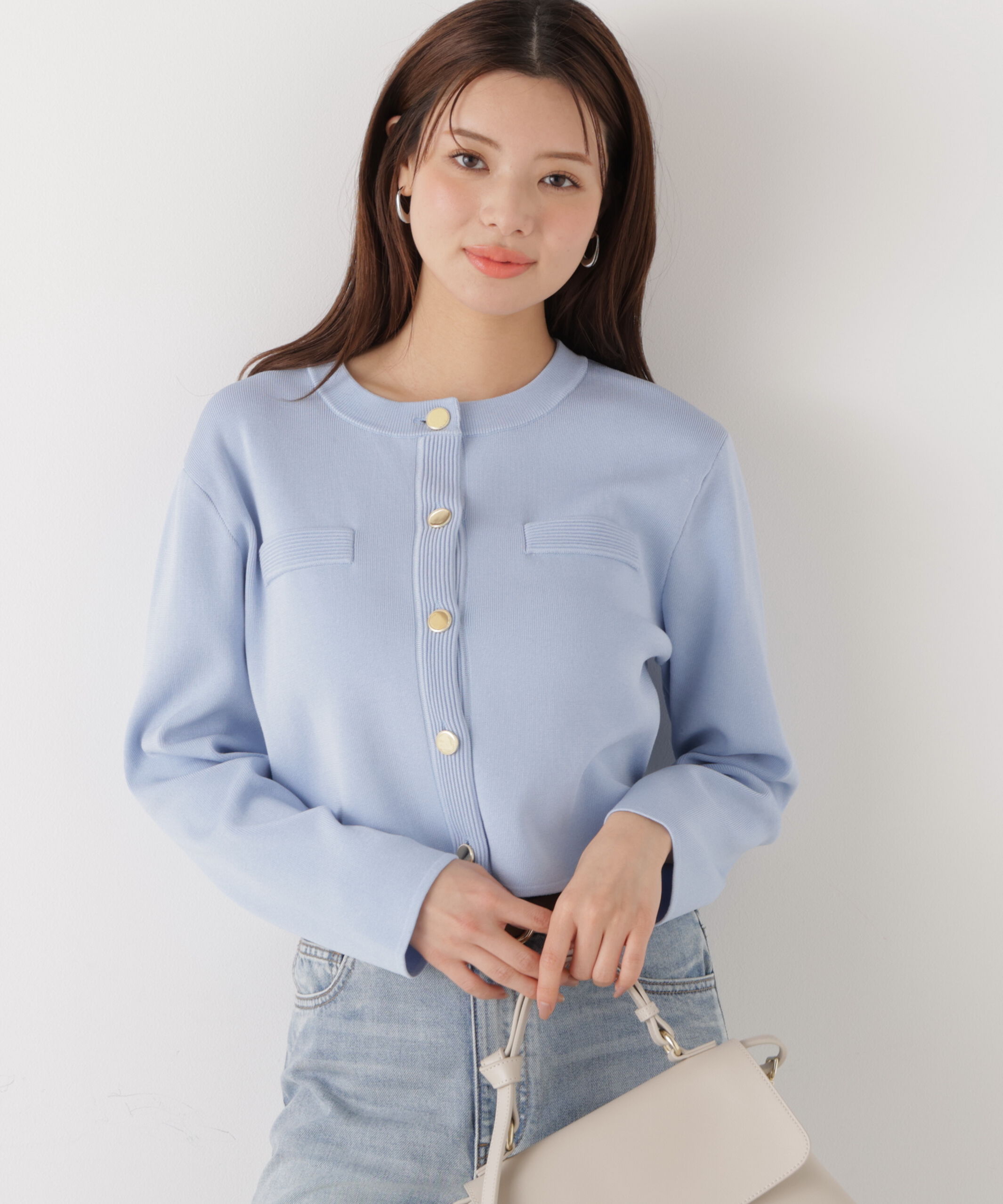 PROPORTION BODY DRESSING「〈a/mie〉シルク混ニットカーディガン　26SS」|ニット・セーター|