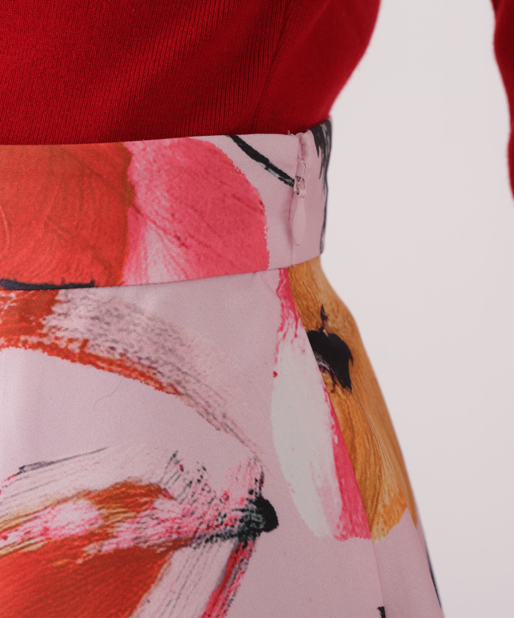  「◆フラワープリントタフタフレアースカート」|スカート|