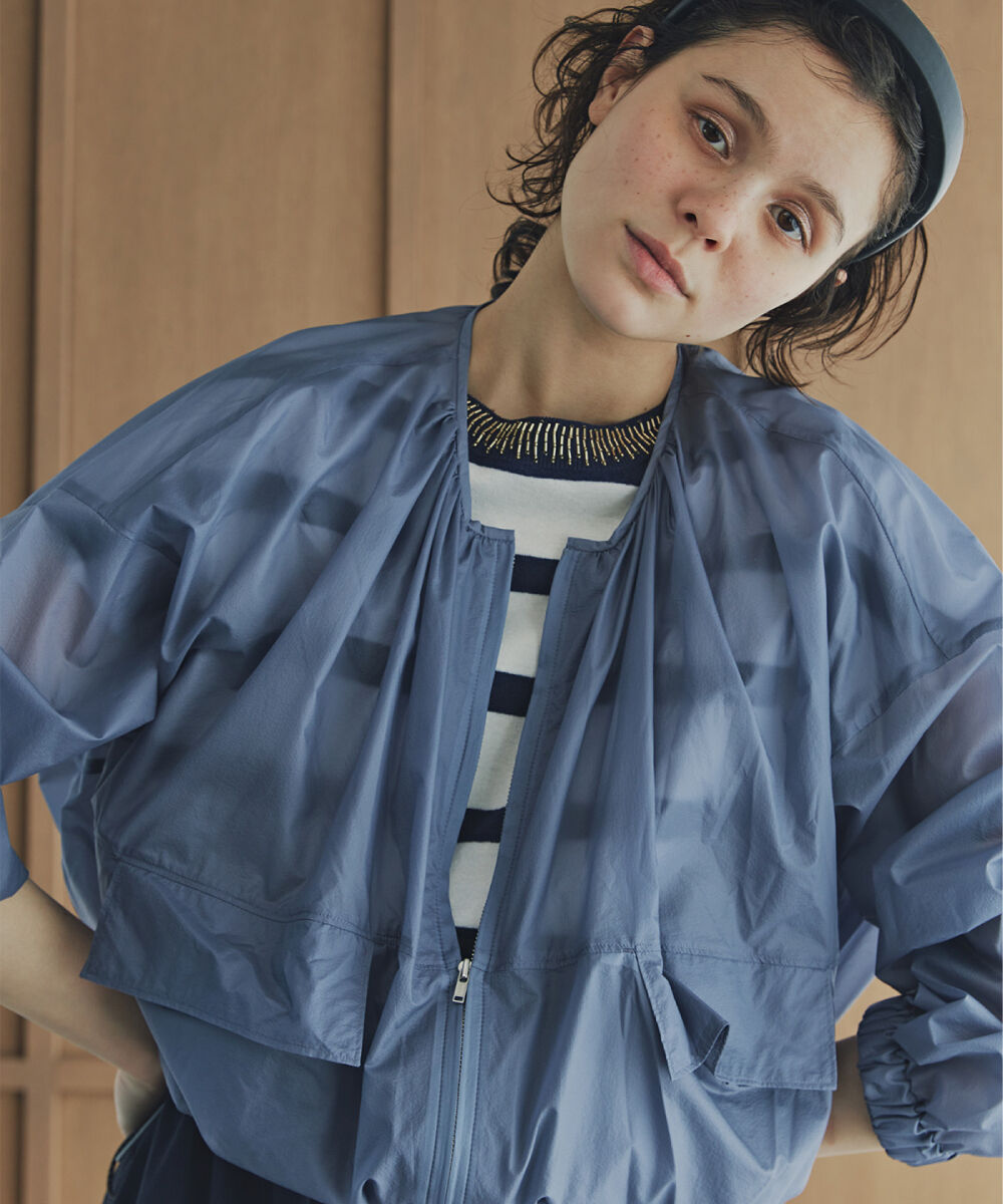  「◆【撥水】ライトタフタブルゾン」|ブルゾン・スタジャン|ブルー