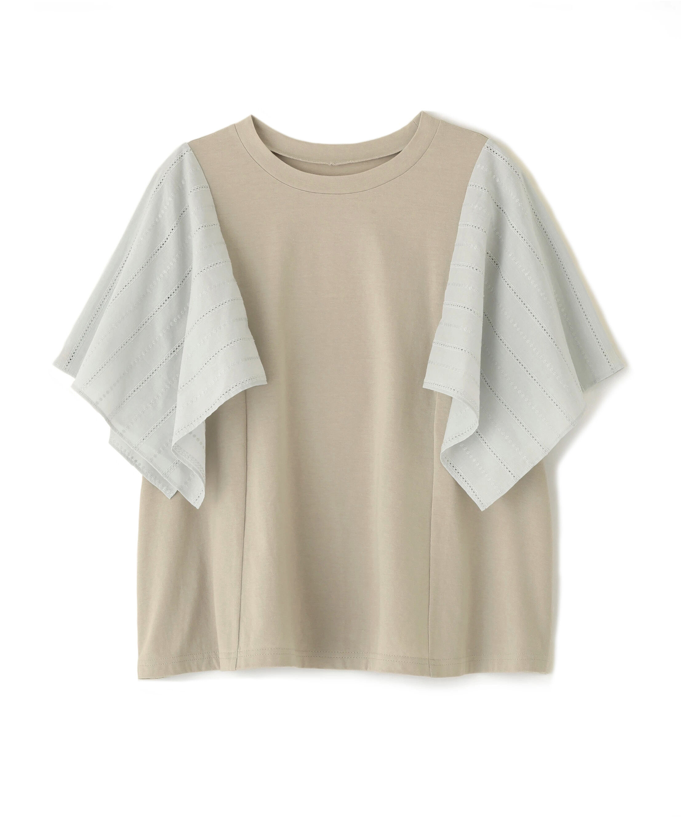  「◆コットンローンレースドッキングプルオーバー」|Tシャツ・カットソー|