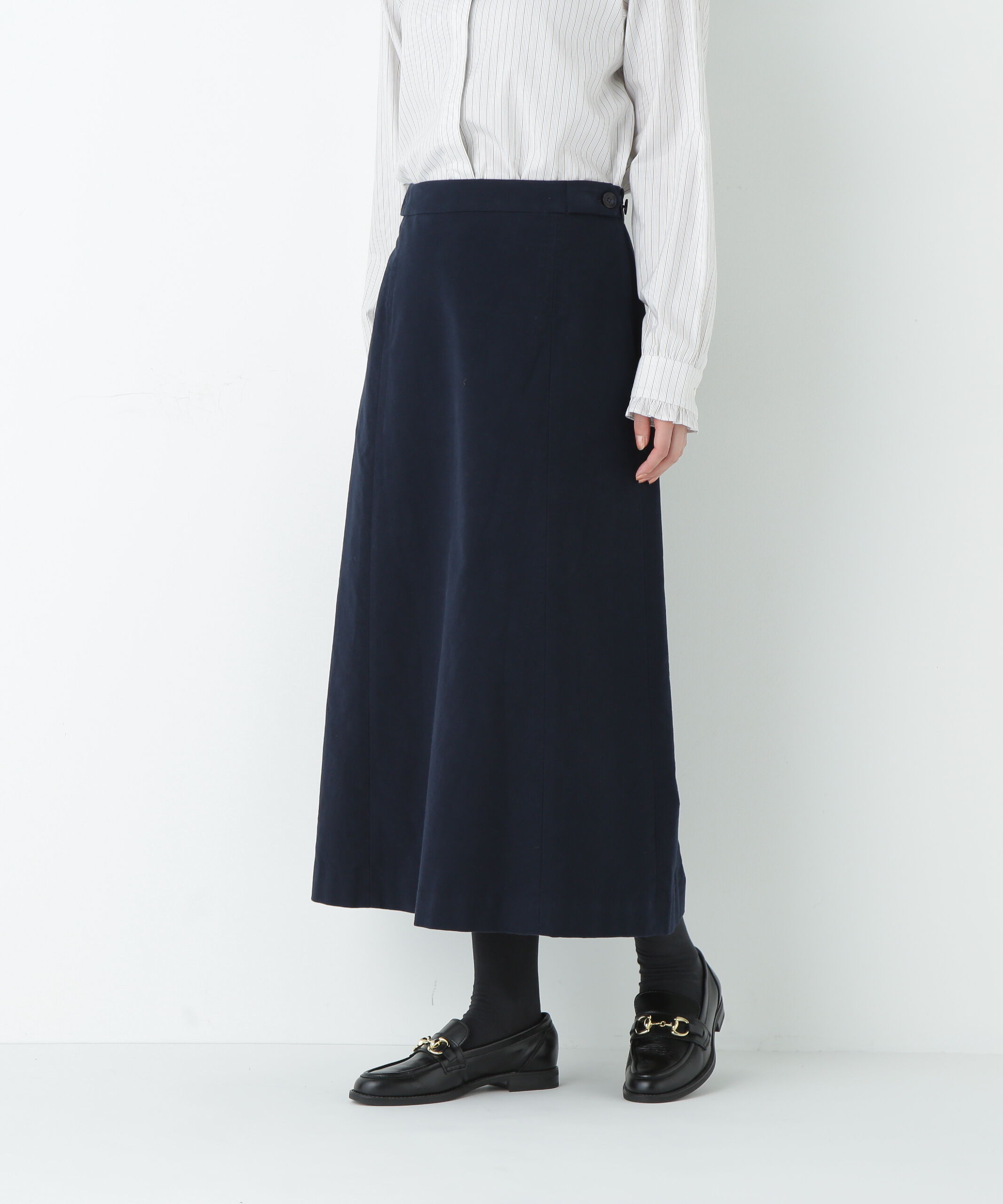  「◆ライトモールスキンＡラインスカート」|スカート|ネイビー