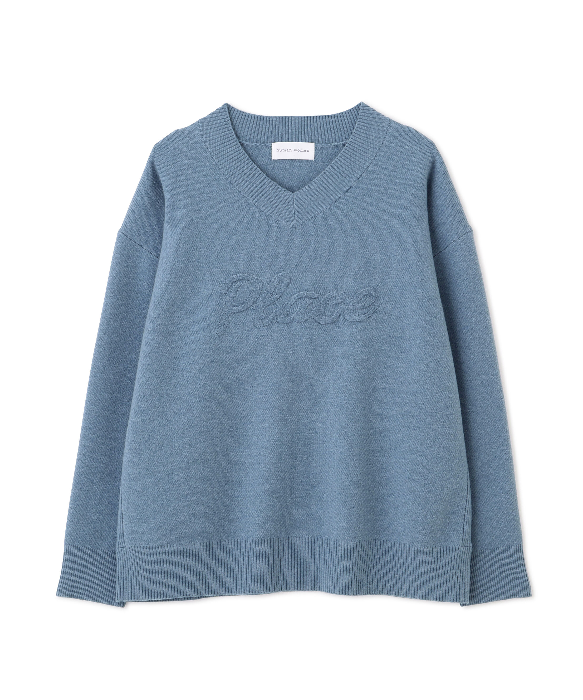  「◆レタードジャガードＶネックニット」|ニット・セーター|