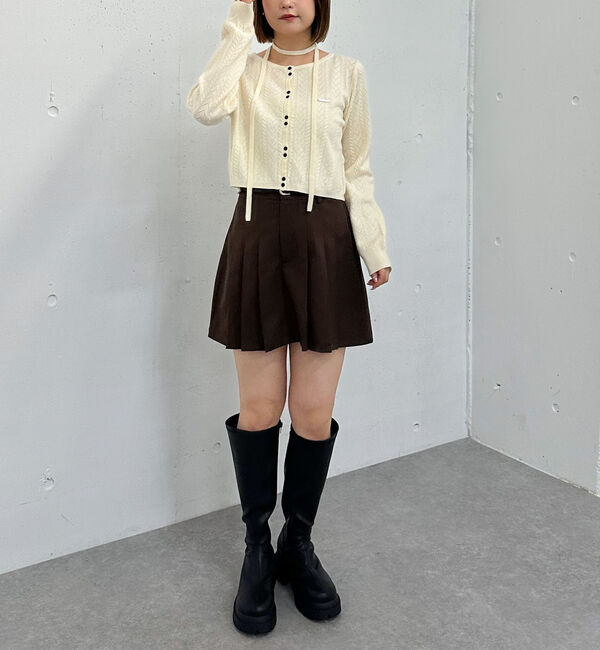 archives「チョーカー付ハリヌキニットカーディガン」|カーディガン|