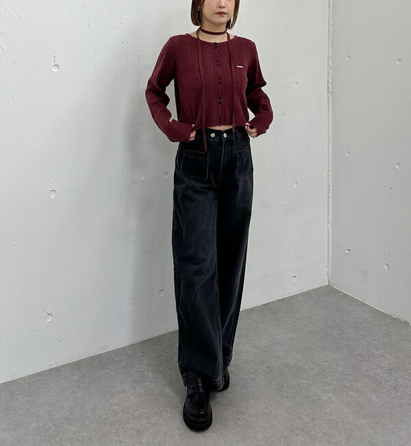 archives「チョーカー付ハリヌキニットカーディガン」|カーディガン|