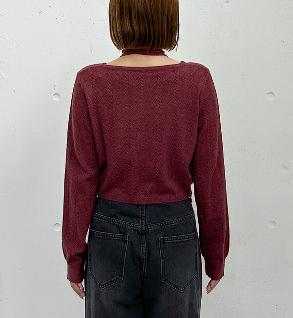 archives「チョーカー付ハリヌキニットカーディガン」|カーディガン|