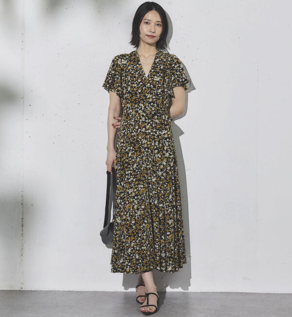 Doux archives「花柄カシュクールワンピース」|ワンピース|