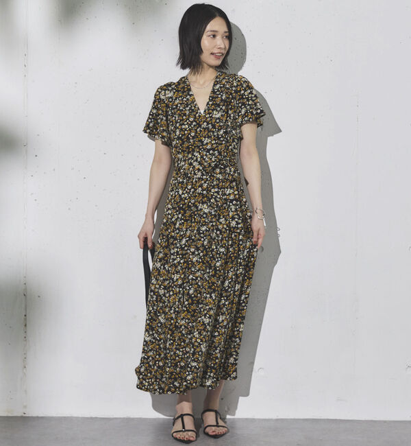 Doux archives「花柄カシュクールワンピース」|ワンピース|