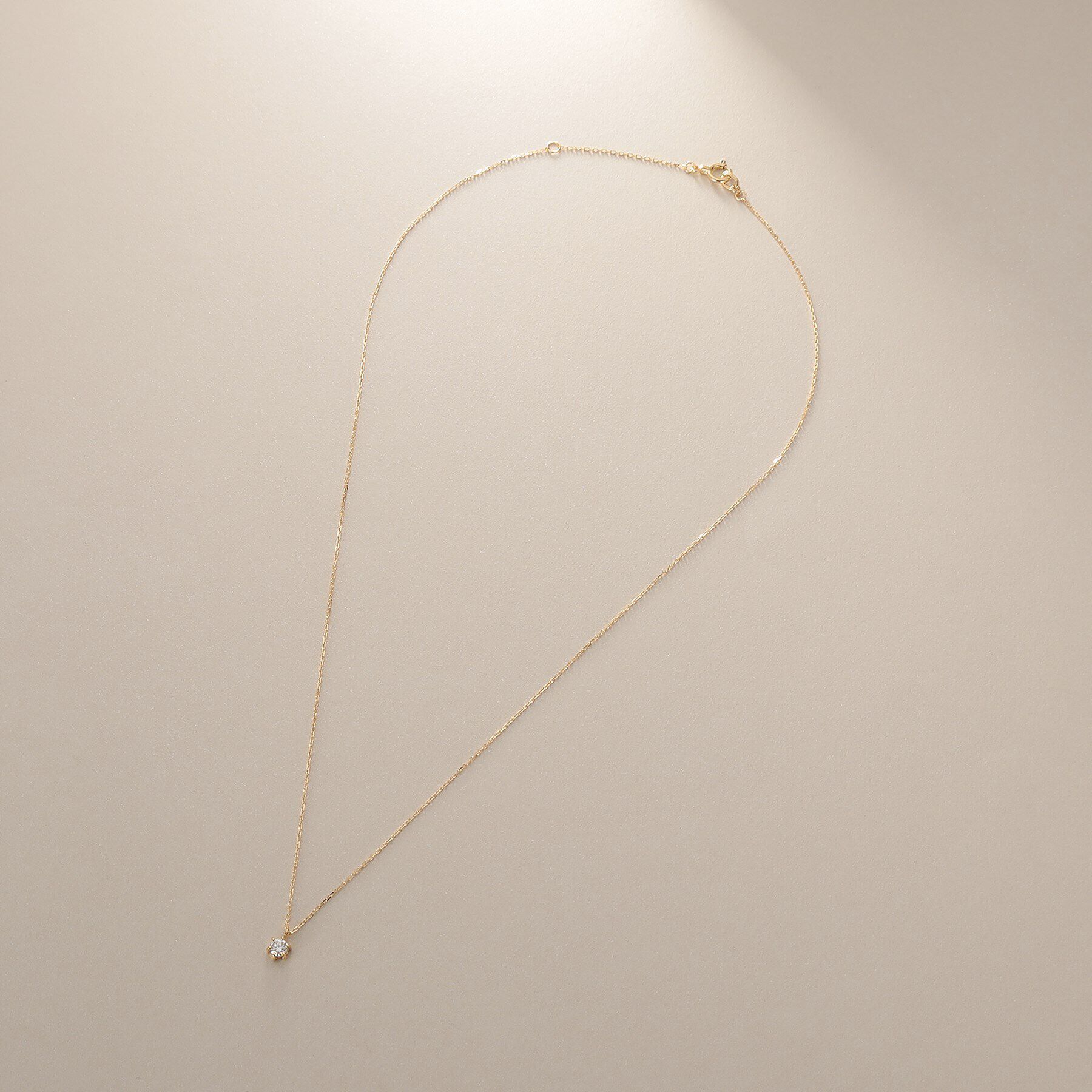 COCOSHNIK「K18ダイヤモンド 6本爪 ネックレス（大）」|ネックレス|