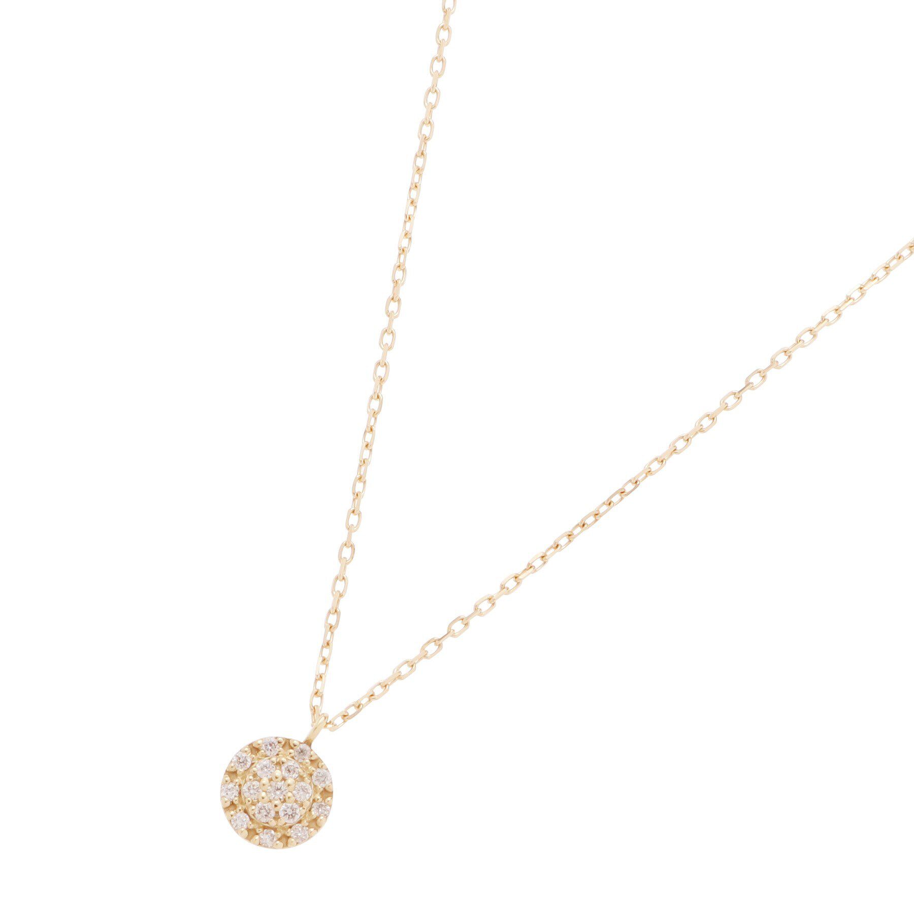 COCOSHNIK「K18ダイヤモンド クラスター取巻きネックレス 小」|ネックレス|