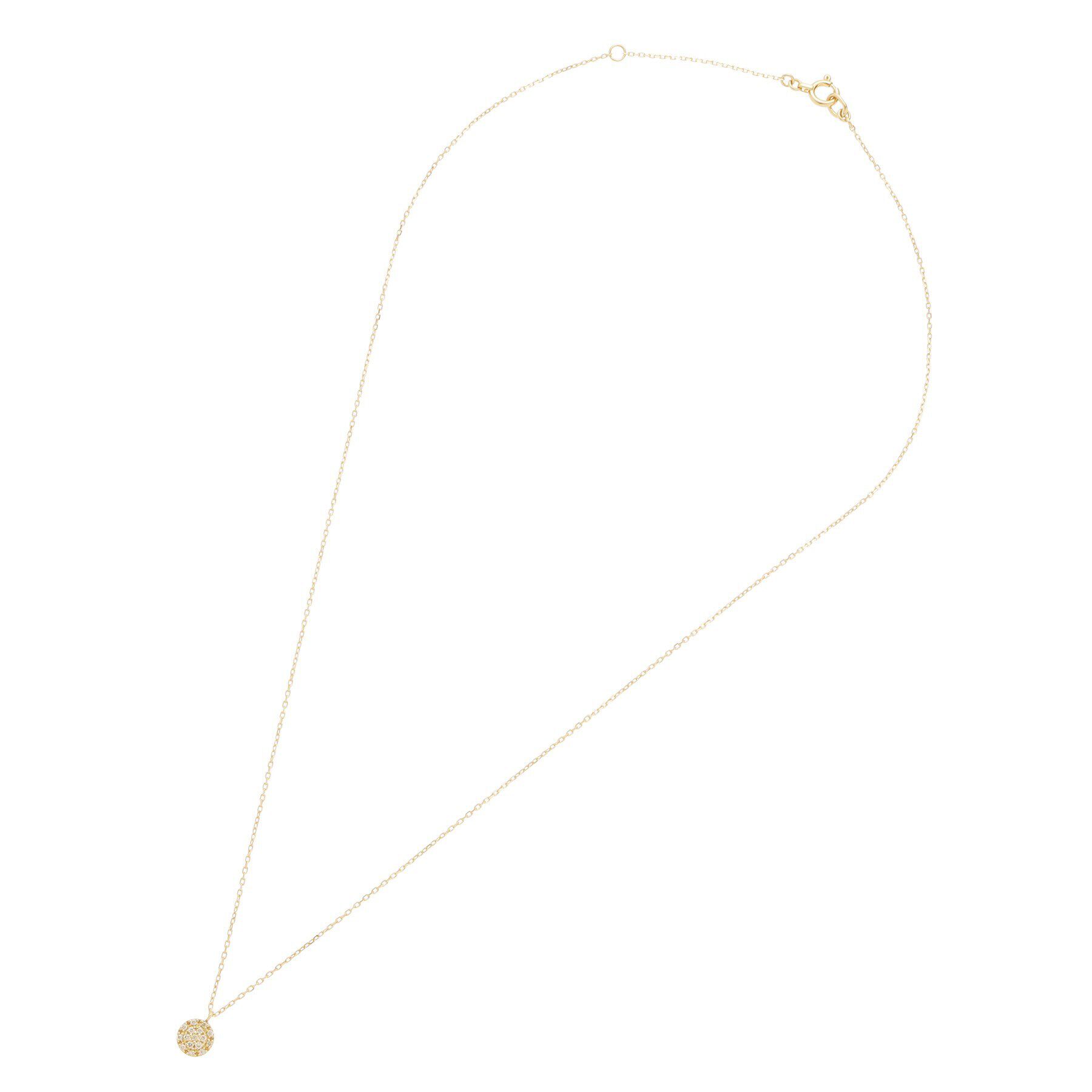 COCOSHNIK「K18ダイヤモンド クラスター取巻きネックレス 小」|ネックレス|