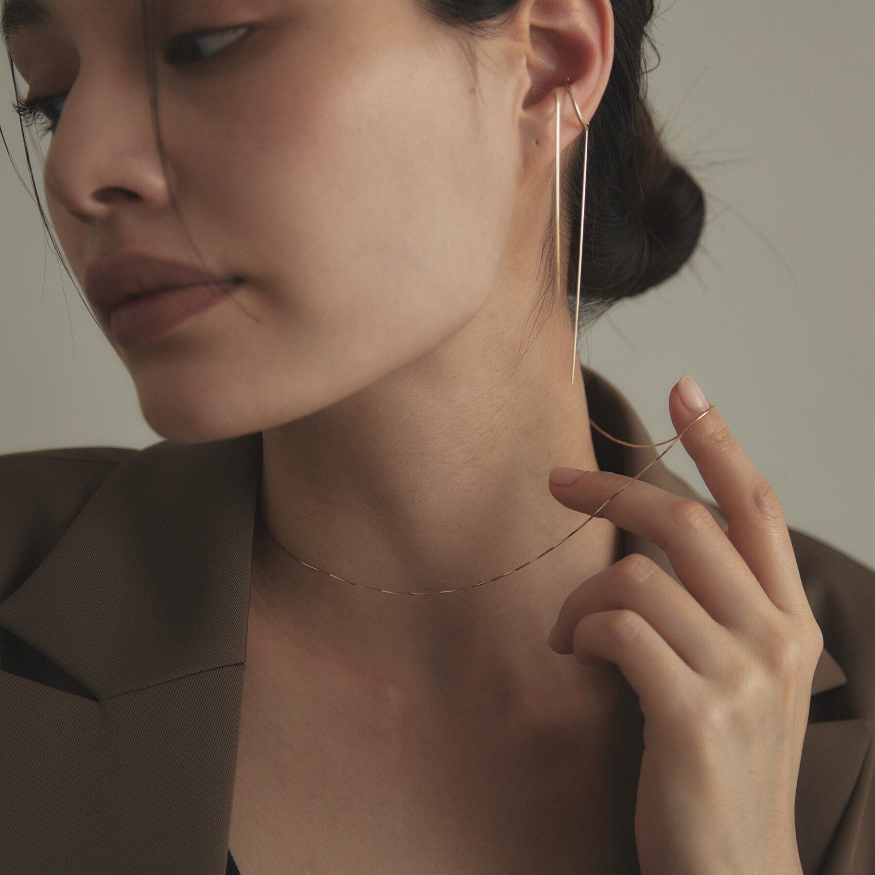 COCOSHNIK「K10コンパクトチェーン ネックレス」|ネックレス|