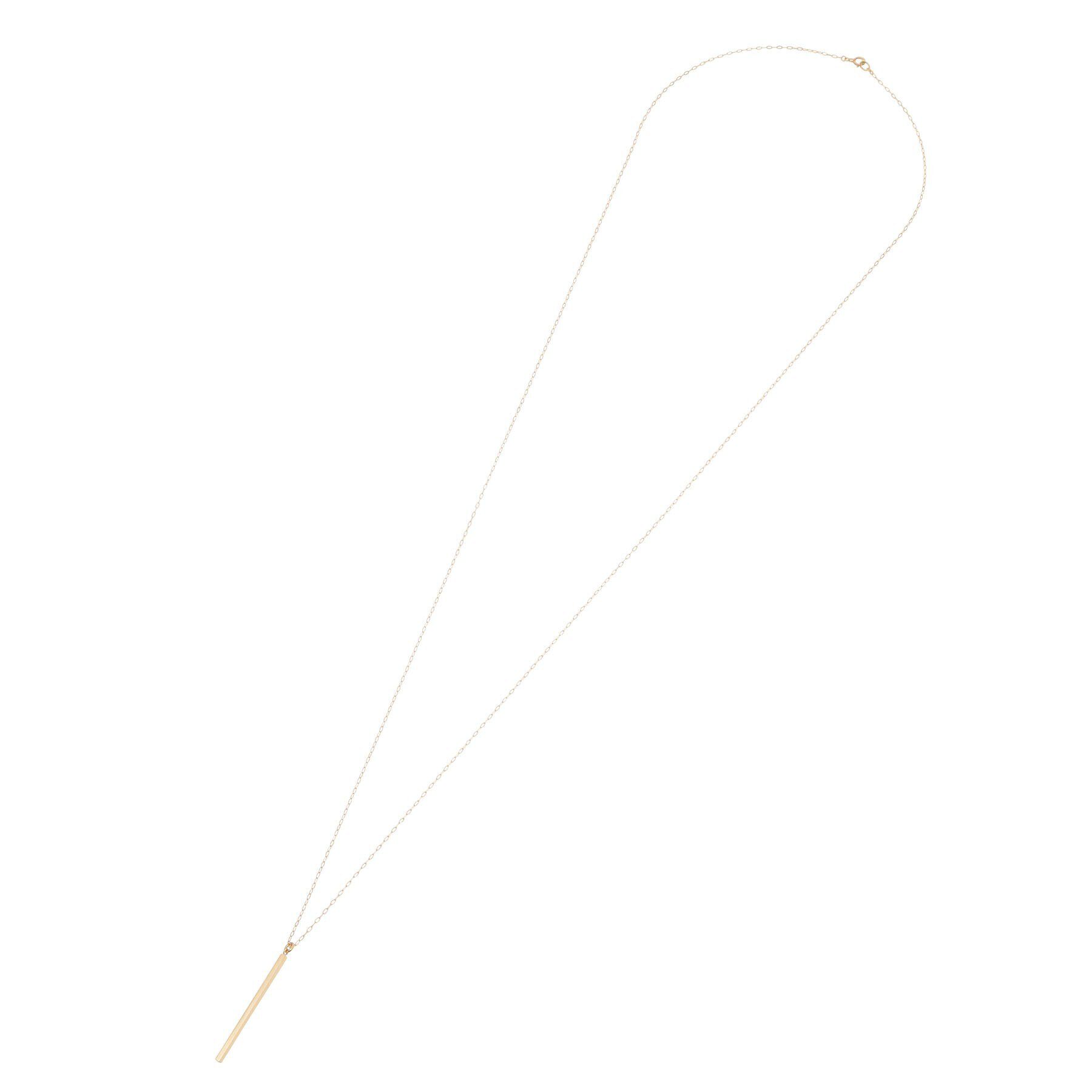 COCOSHNIK「K10ヘキサゴナルバー ネックレス大」|ネックレス|