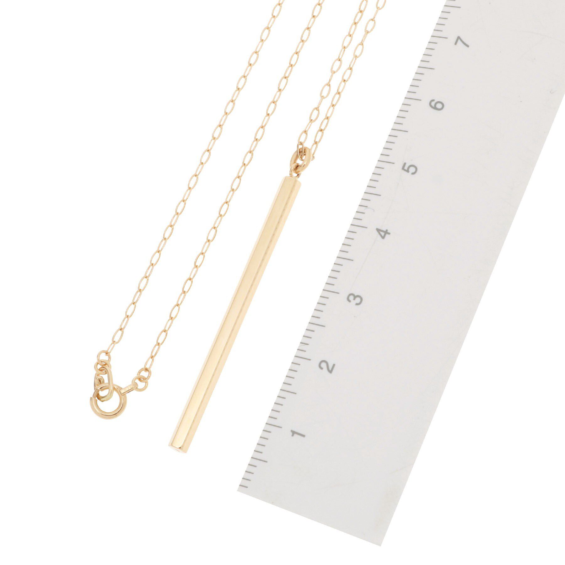 COCOSHNIK「K10ヘキサゴナルバー ネックレス大」|ネックレス|