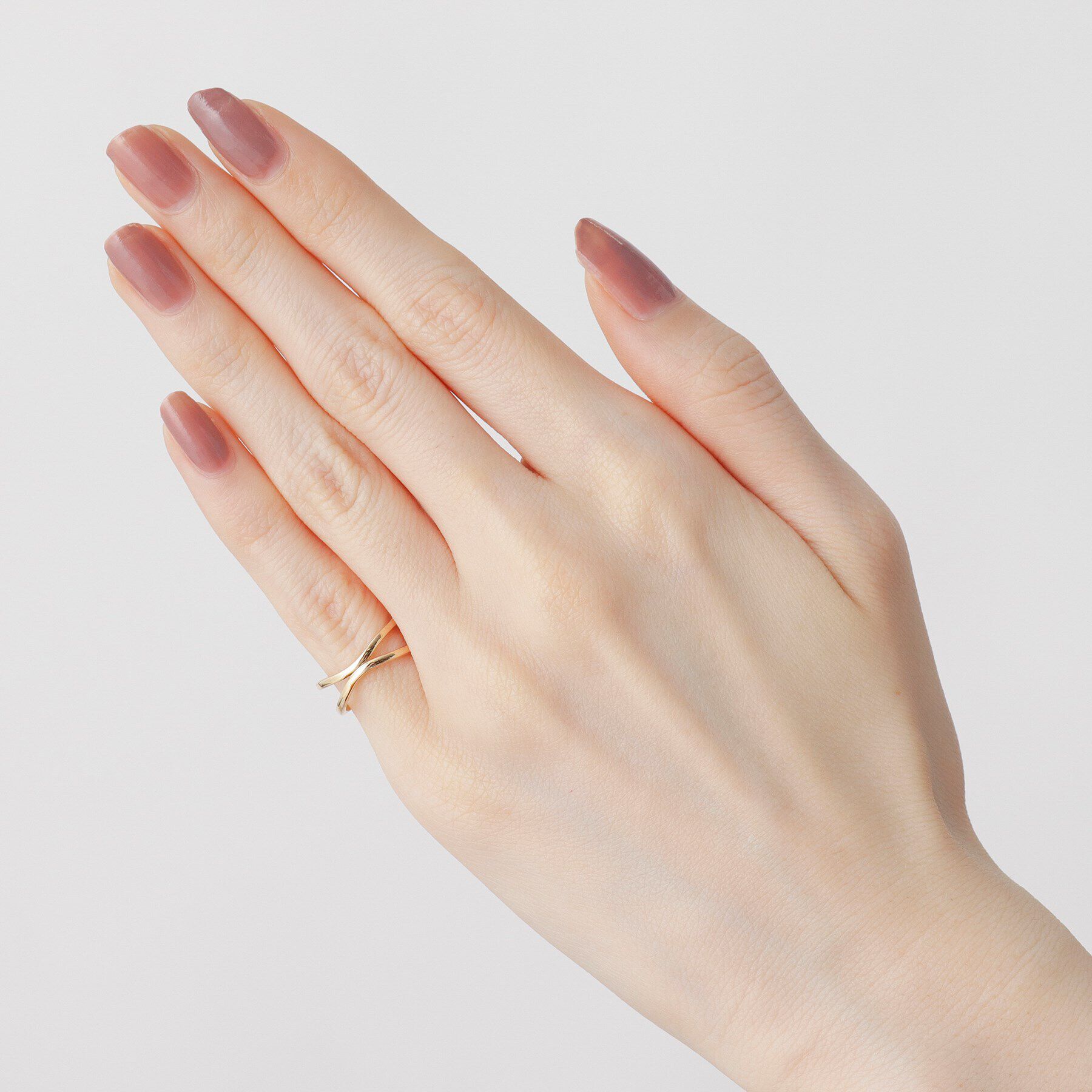 COCOSHNIK「K10ダブルアーチ ピンキーリング」|リング|