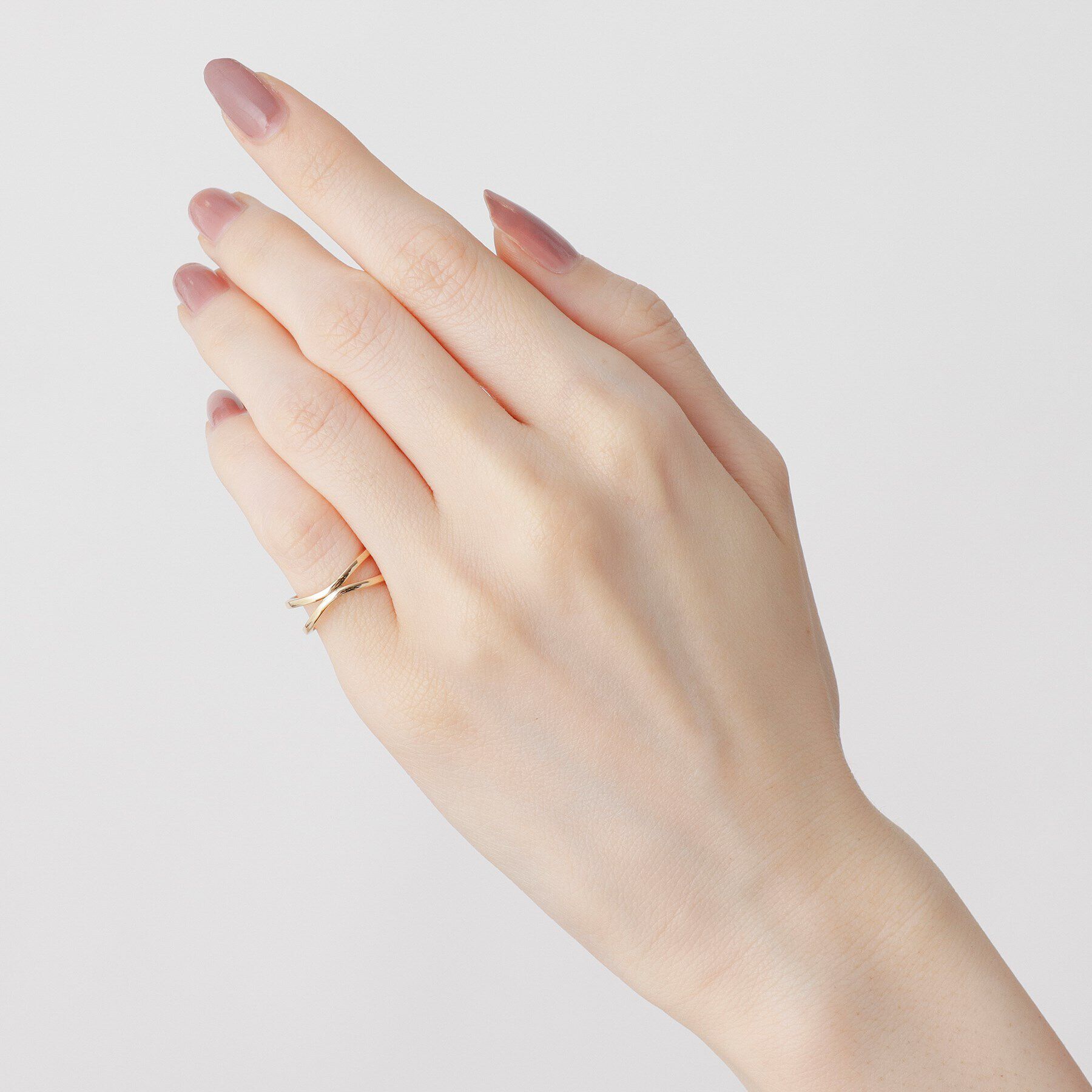 COCOSHNIK「K10ダブルアーチ ピンキーリング」|リング|