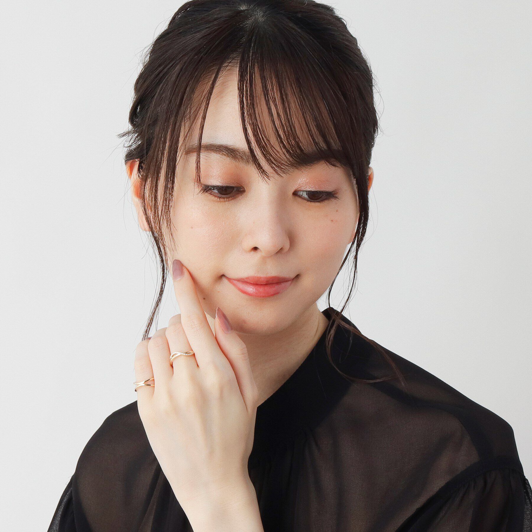 COCOSHNIK「K10ダブルアーチ ピンキーリング」|リング|