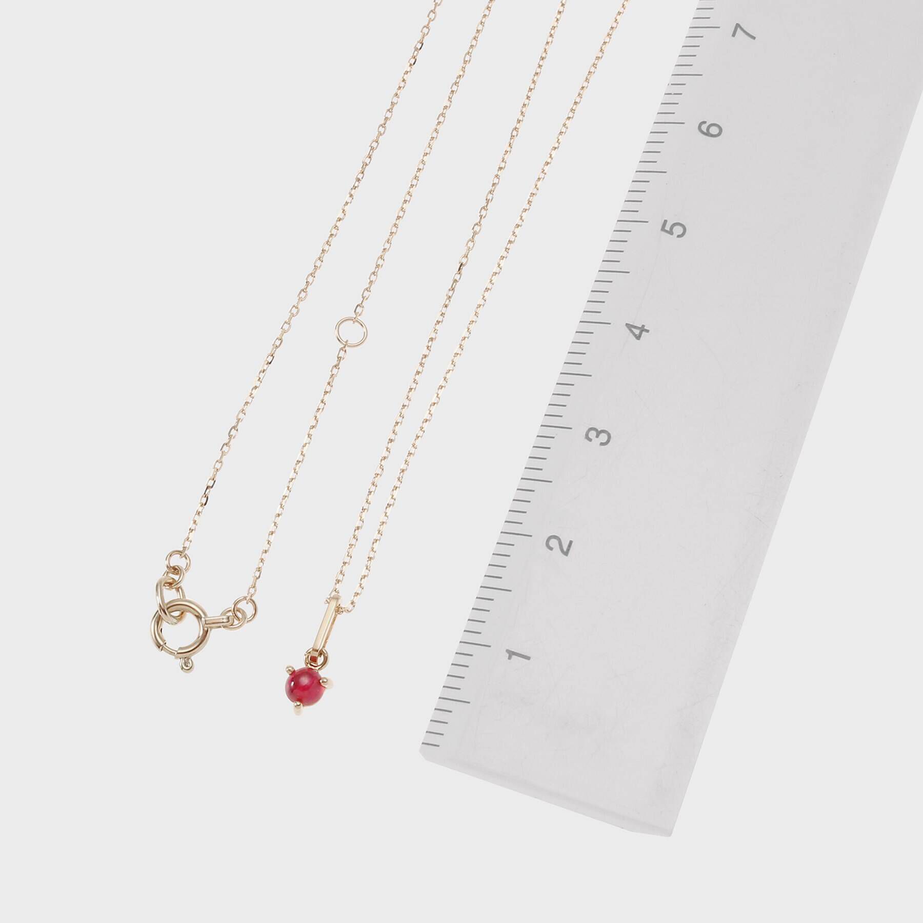 COCOSHNIK「【WEB限定】K10スピリチュアルストーン（ルビー）ネックレス」|ネックレス|