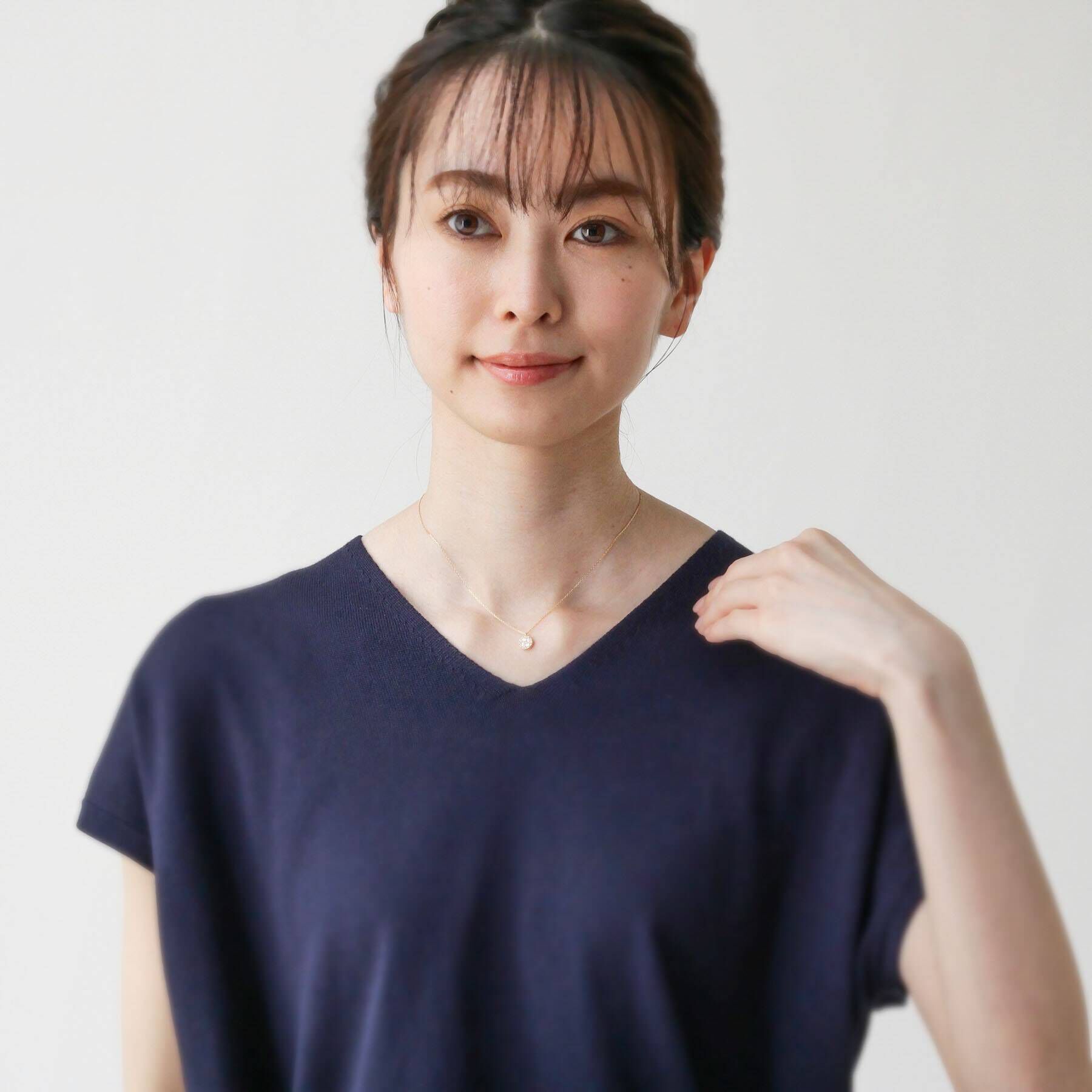 COCOSHNIK「K18ダイヤモンド コンビネーションパヴェ ラウンドネックレス」|ネックレス|