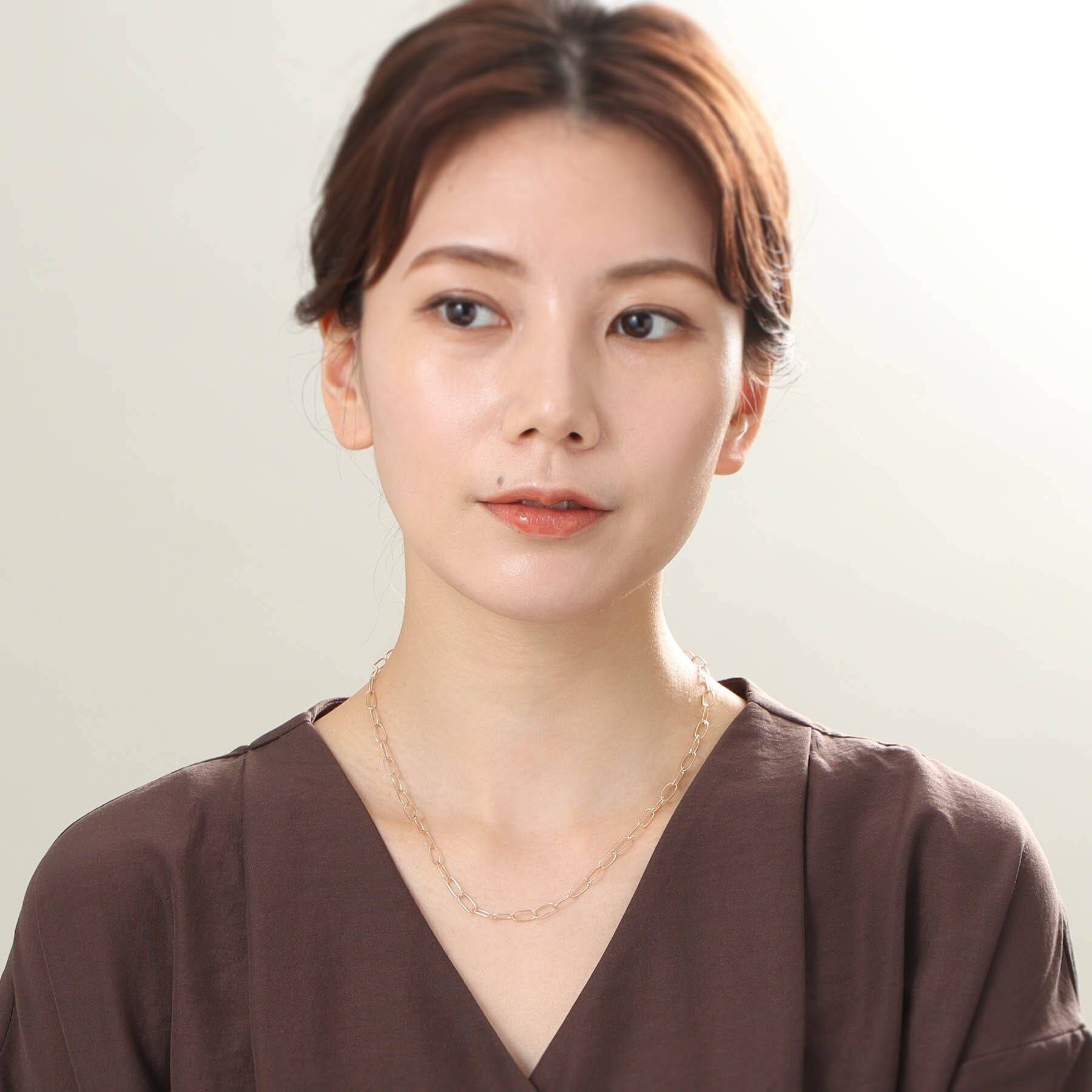 COCOSHNIK「K10オーバルリンクチェーン ネックレス」|ネックレス|