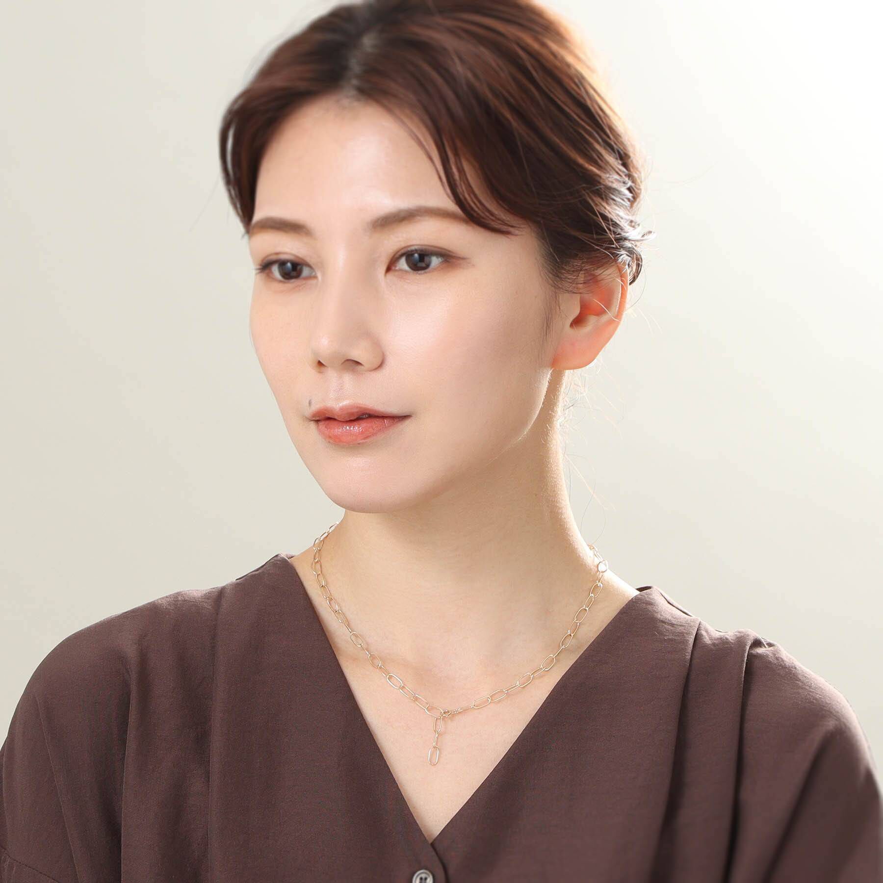 COCOSHNIK「K10オーバルリンクチェーン ネックレス」|ネックレス|