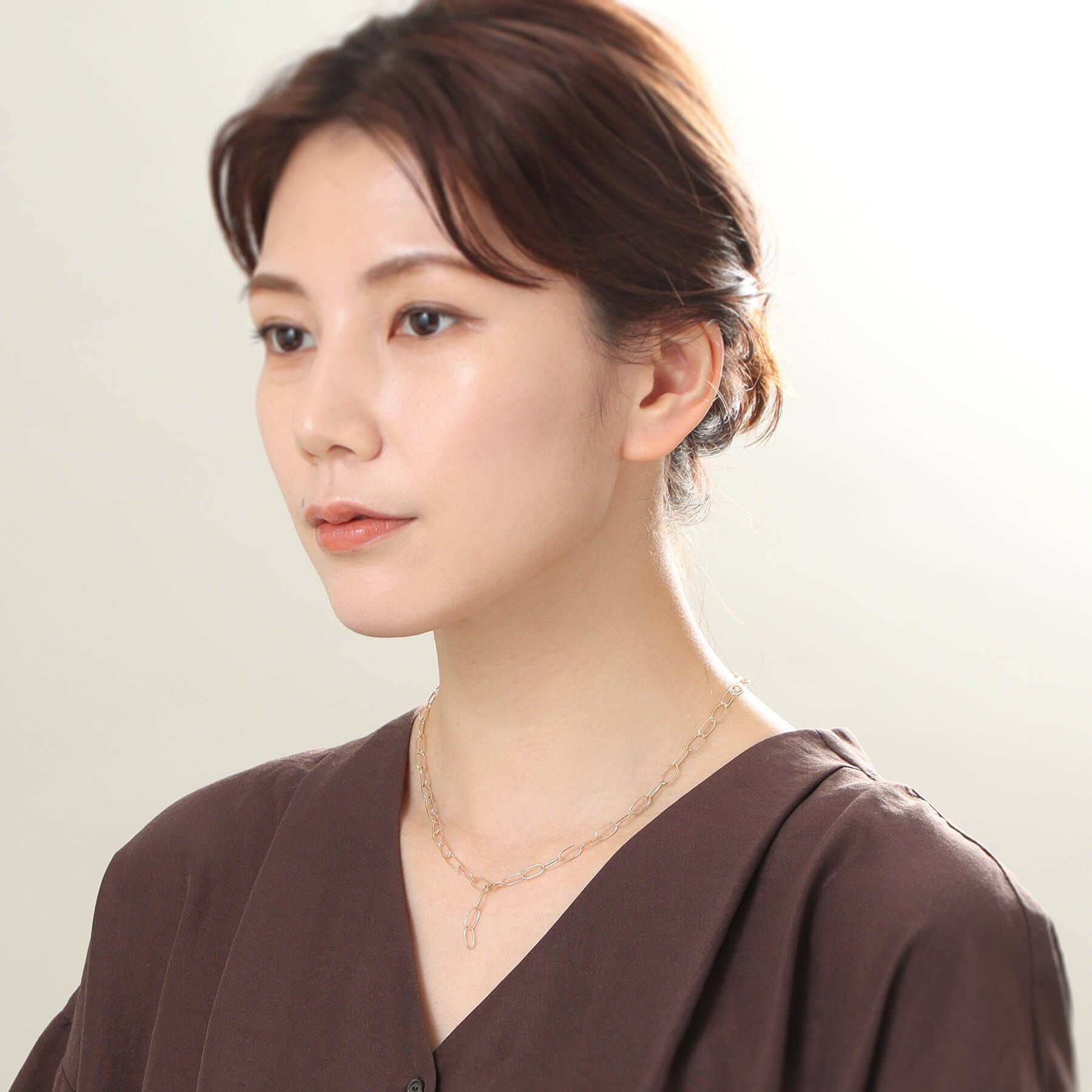 COCOSHNIK「K10オーバルリンクチェーン ネックレス」|ネックレス|