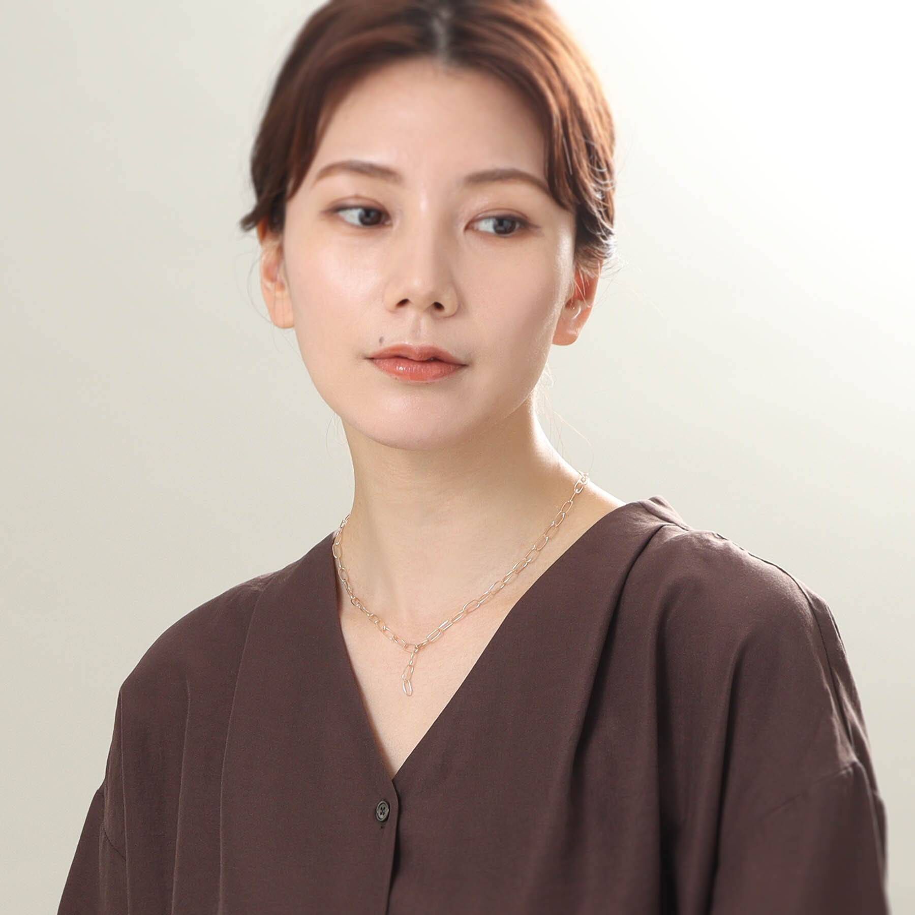 COCOSHNIK「K10オーバルリンクチェーン ネックレス」|ネックレス|