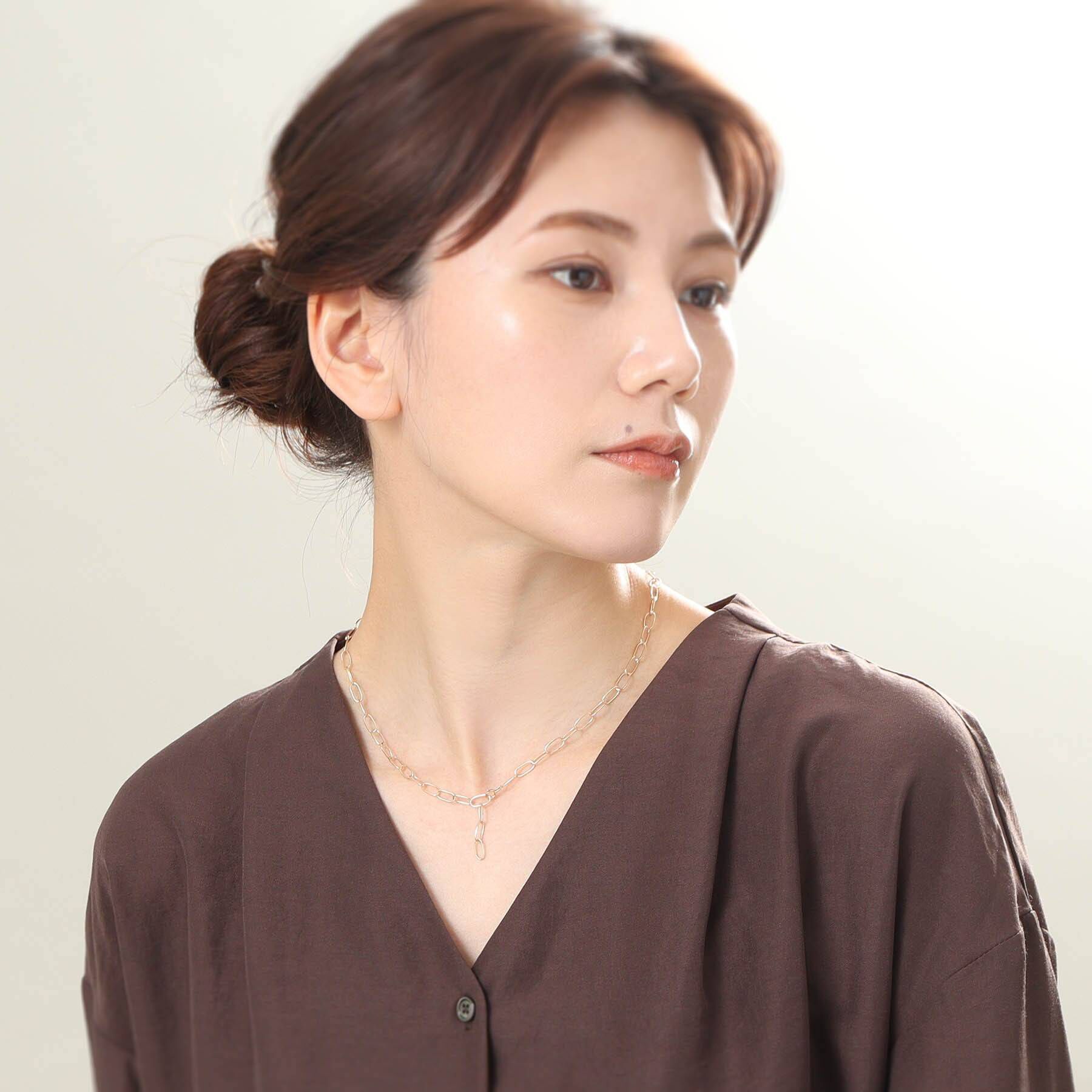 COCOSHNIK「K10オーバルリンクチェーン ネックレス」|ネックレス|