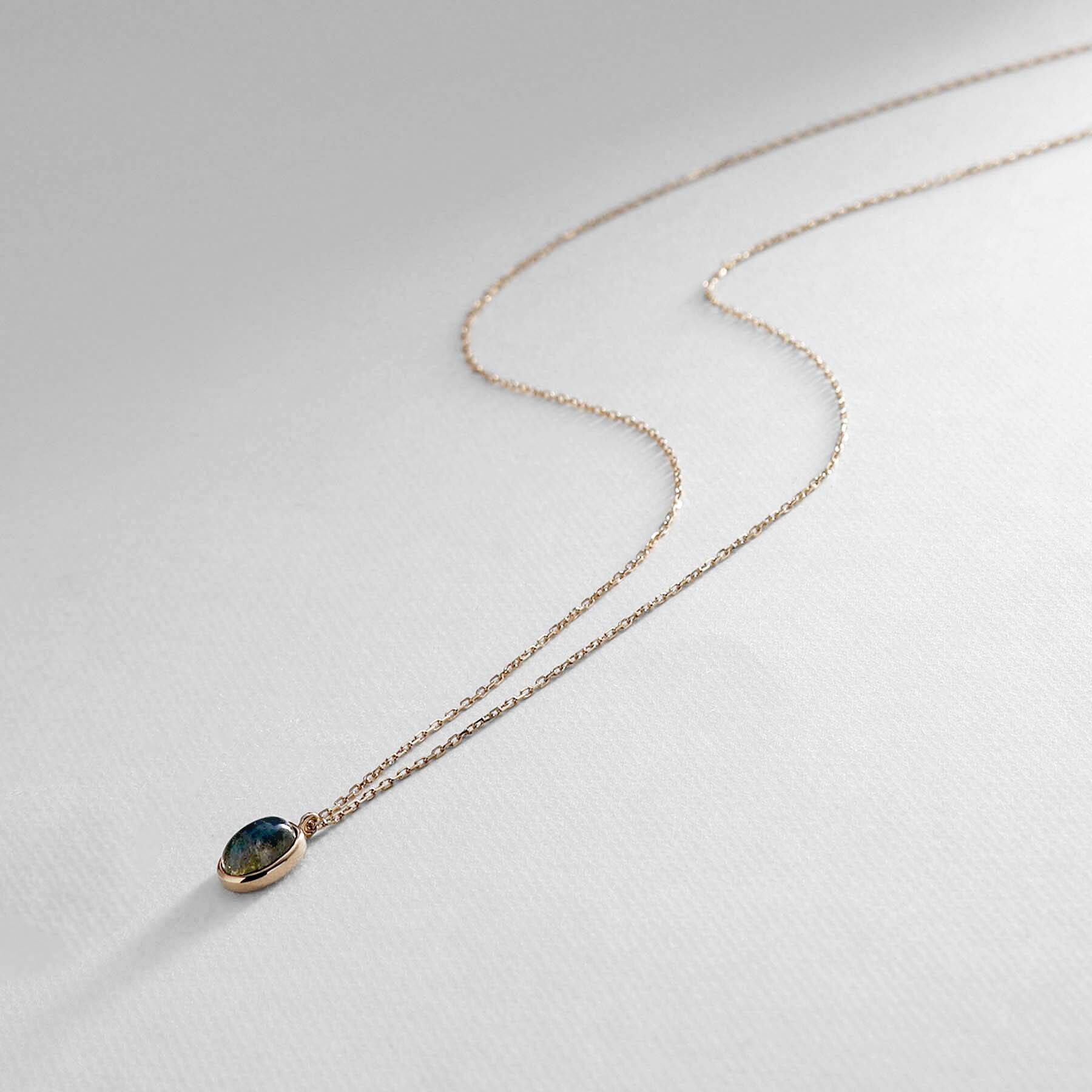 COCOSHNIK「【WEB限定】K10ラブラドライト ネックレス」|ネックレス|イエローゴールド(1